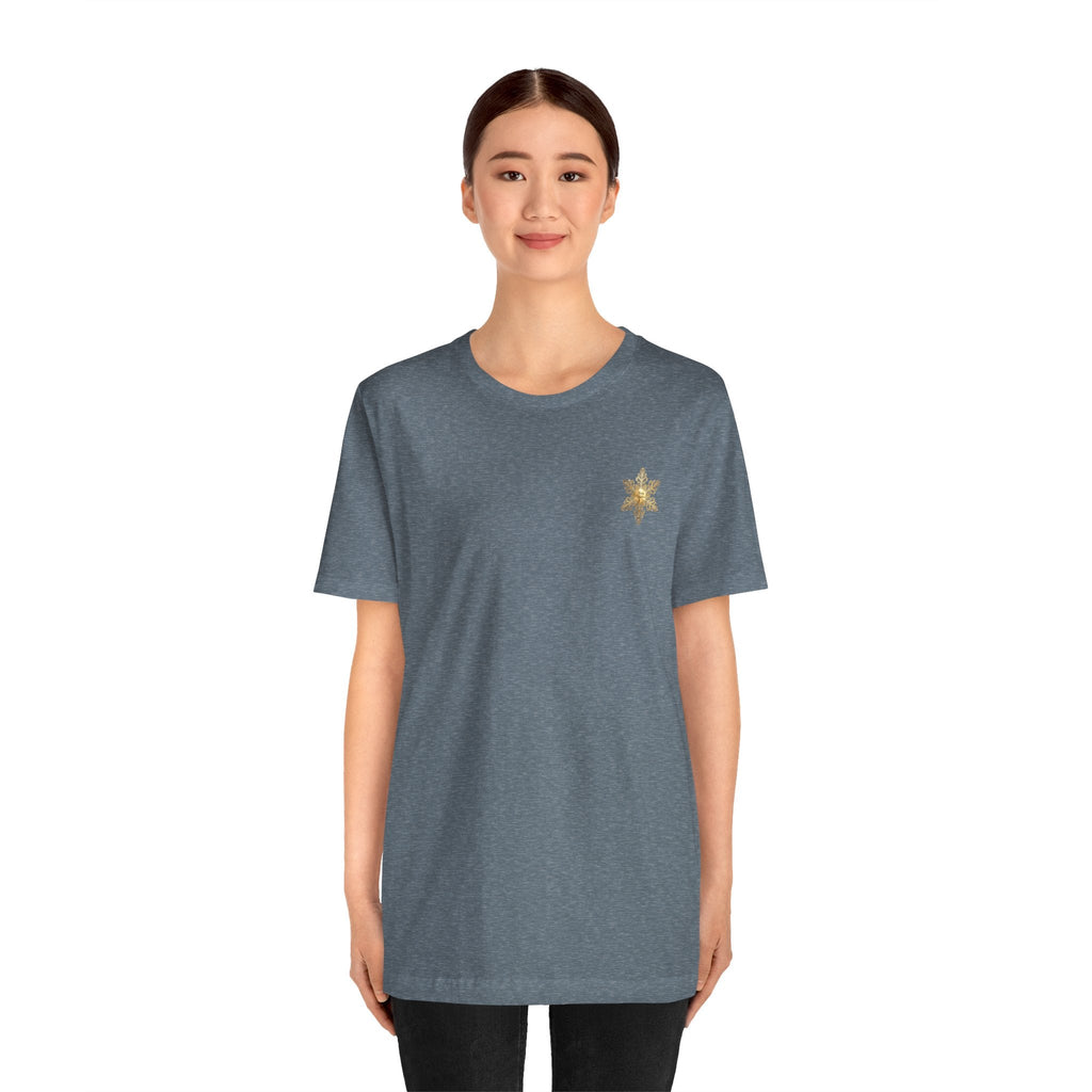 Gold Snowflake Tee | Ornate Metallic Snowflake Design - Etna Gift