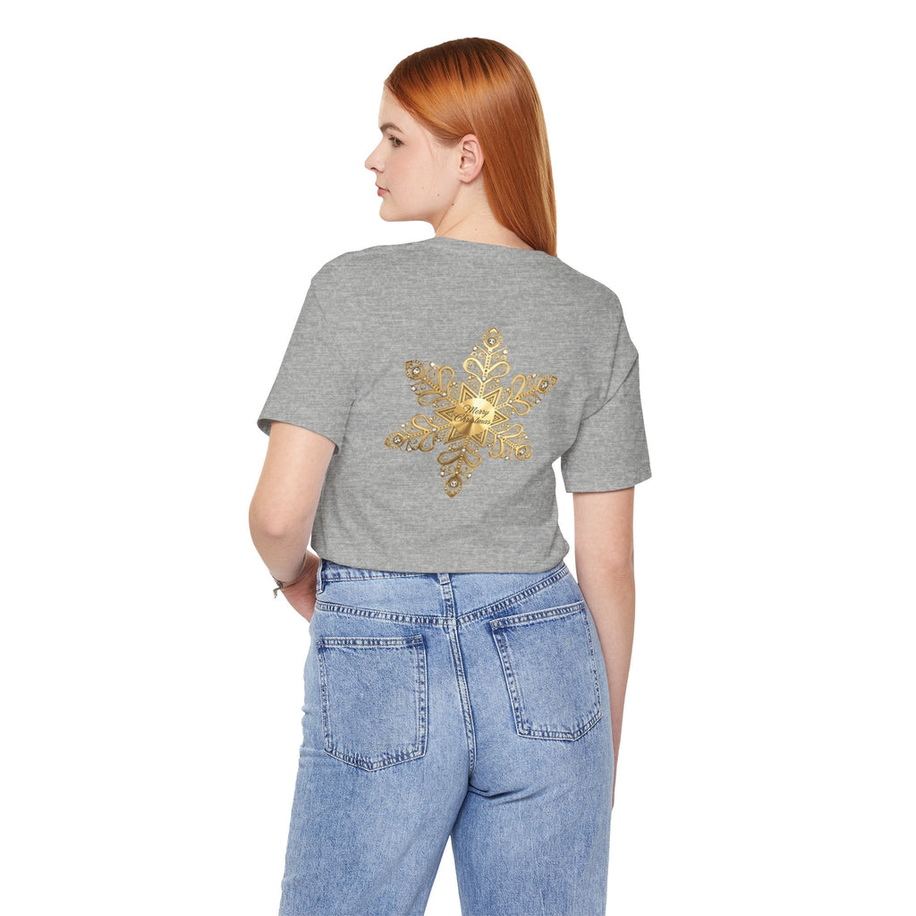 Gold Snowflake Tee | Ornate Metallic Snowflake Design - Etna Gift