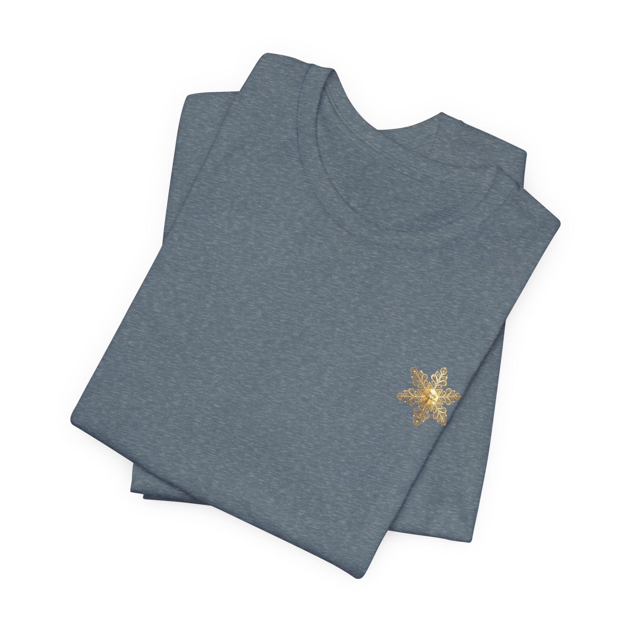 Gold Snowflake Tee | Ornate Metallic Snowflake Design - Etna Gift