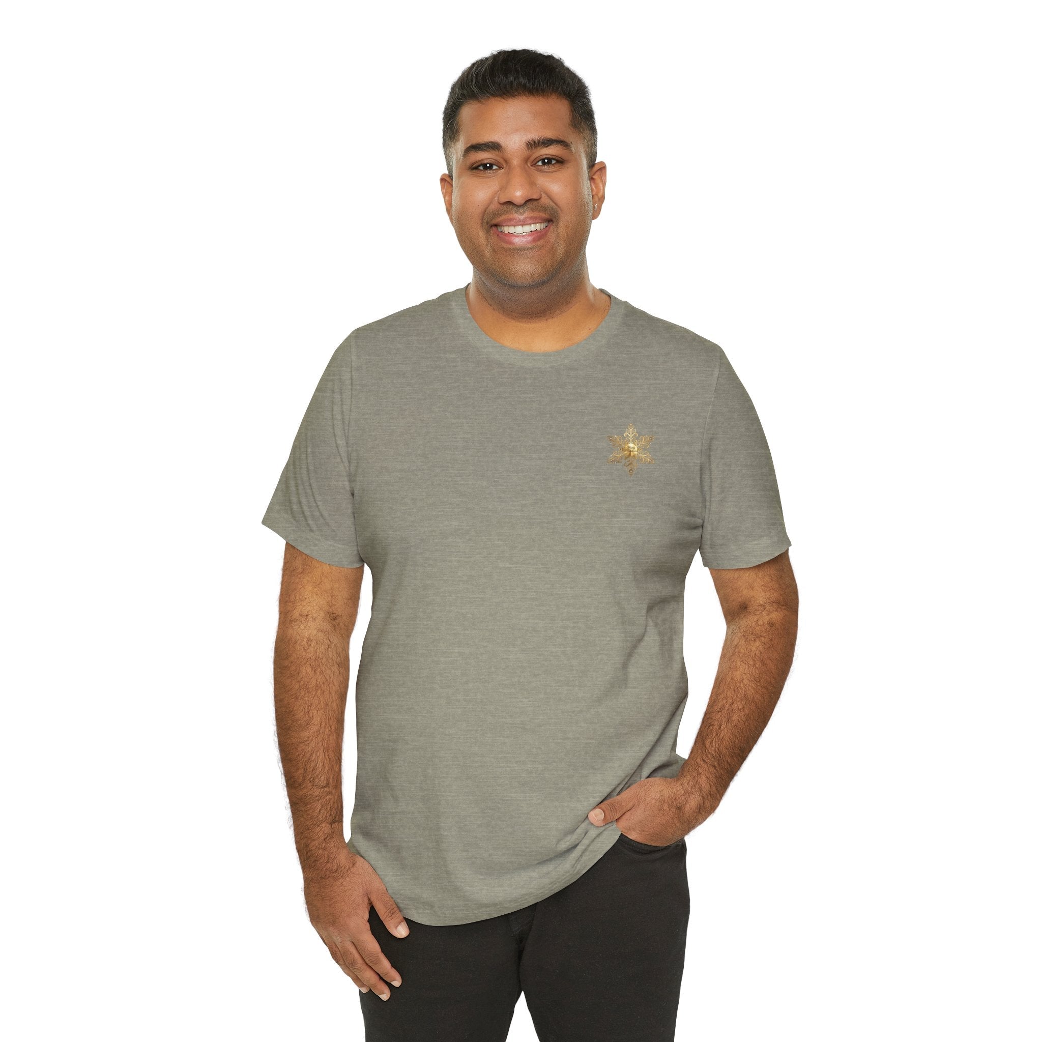 Gold Snowflake Tee | Ornate Metallic Snowflake Design - Etna Gift