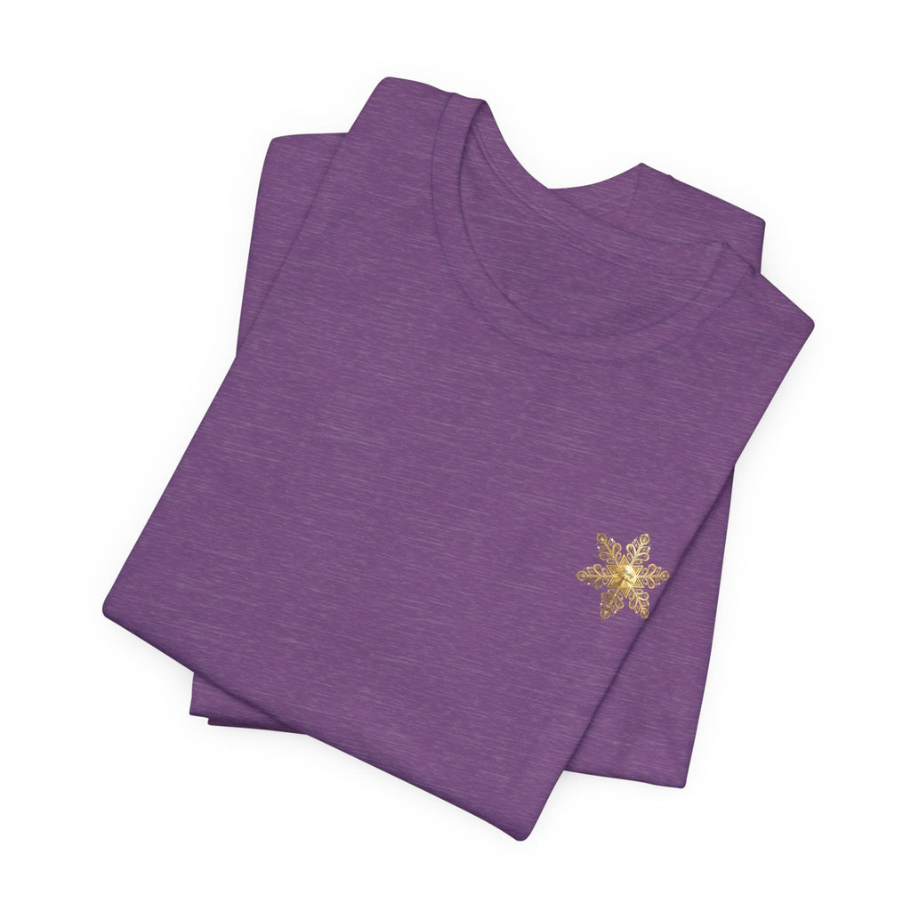 Gold Snowflake Tee | Ornate Metallic Snowflake Design - Etna Gift