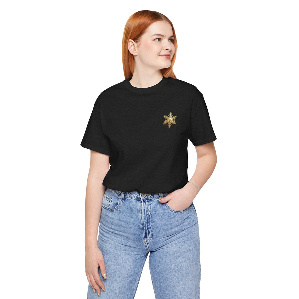Gold Snowflake Tee | Ornate Metallic Snowflake Design - Etna Gift