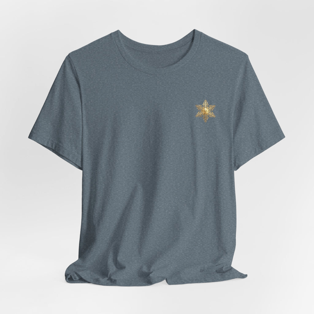 Gold Snowflake Tee | Ornate Metallic Snowflake Design - Etna Gift