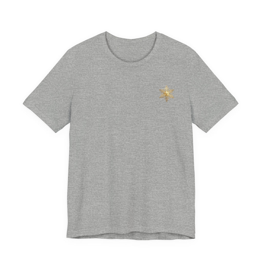 Gold Snowflake Tee | Ornate Metallic Snowflake Design - Etna Gift