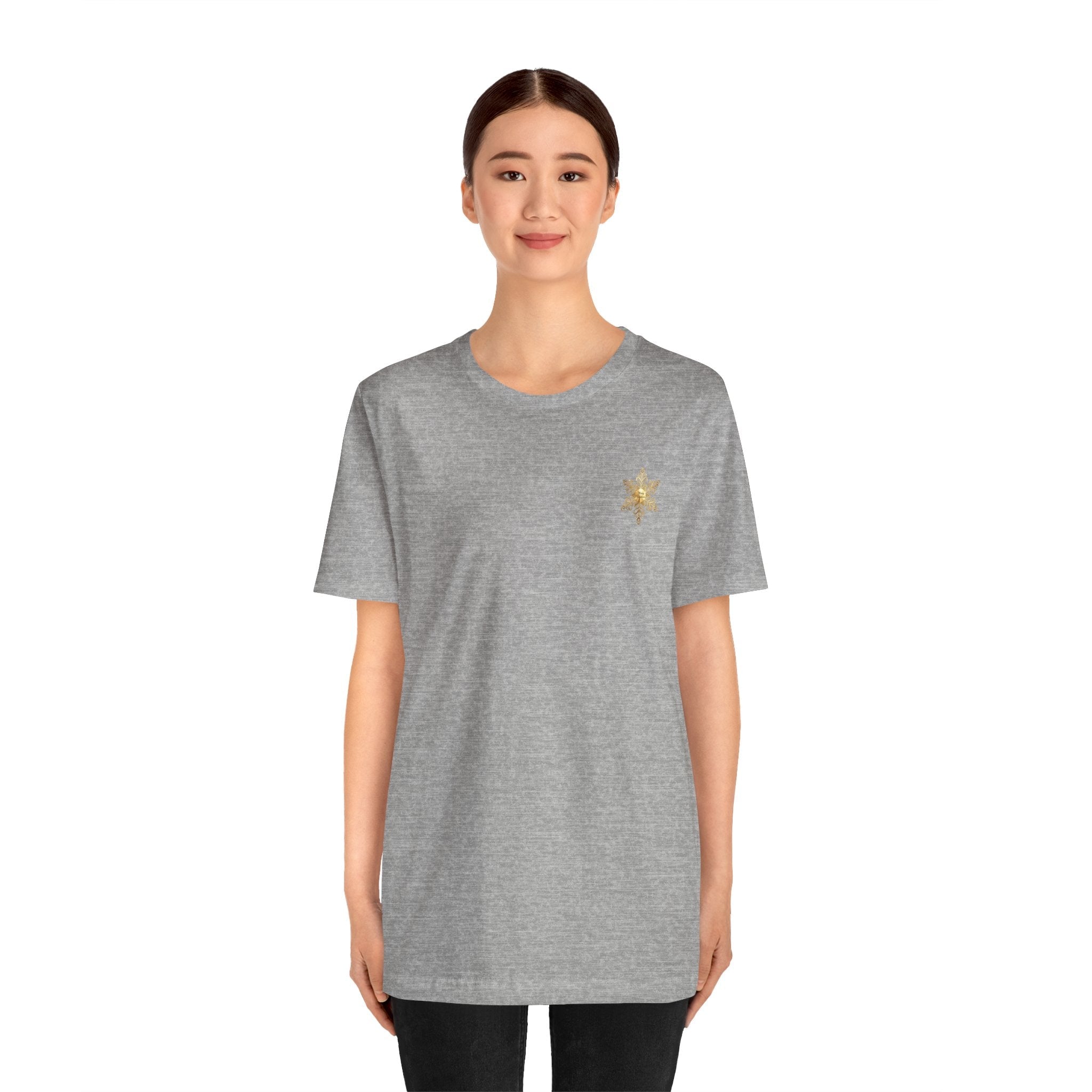 Gold Snowflake Tee | Ornate Metallic Snowflake Design - Etna Gift