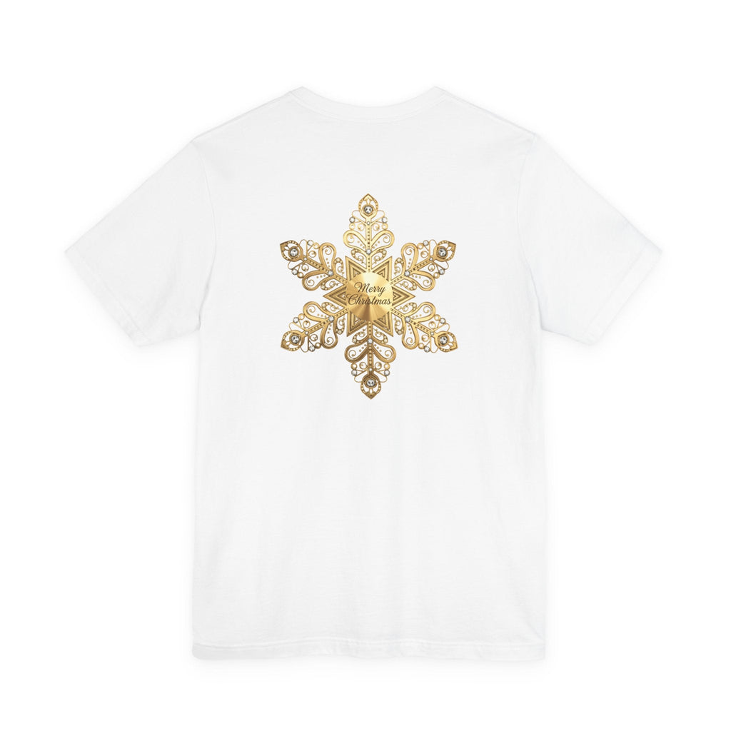 Gold Snowflake Tee | Ornate Metallic Snowflake Design - Etna Gift