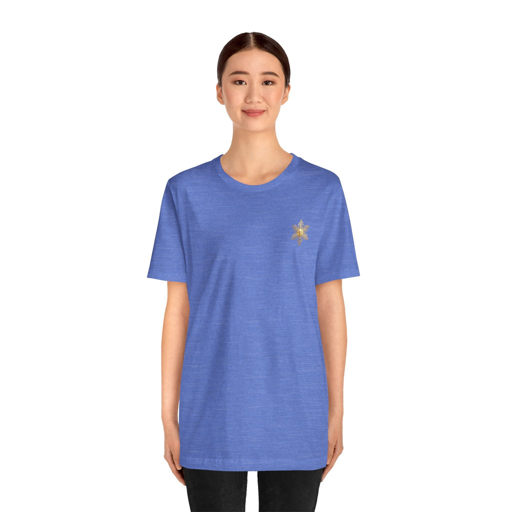 Gold Snowflake Tee | Ornate Metallic Snowflake Design - Etna Gift