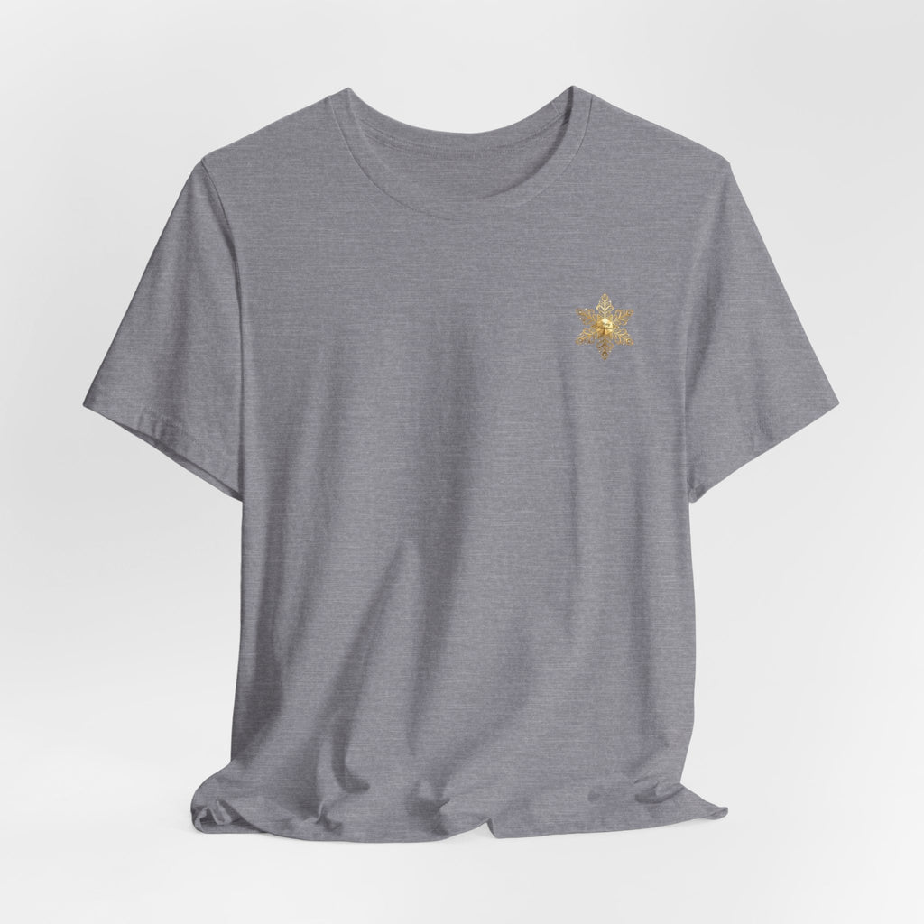 Gold Snowflake Tee | Ornate Metallic Snowflake Design - Etna Gift