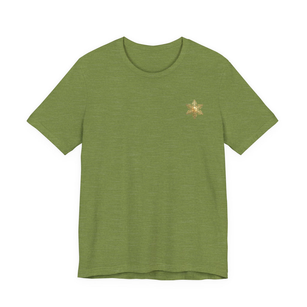 Gold Snowflake Tee | Ornate Metallic Snowflake Design - Etna Gift