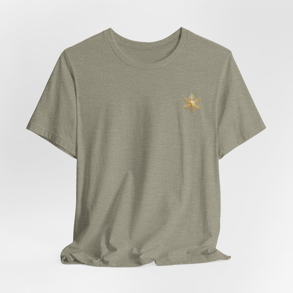 Gold Snowflake Tee | Ornate Metallic Snowflake Design - Etna Gift