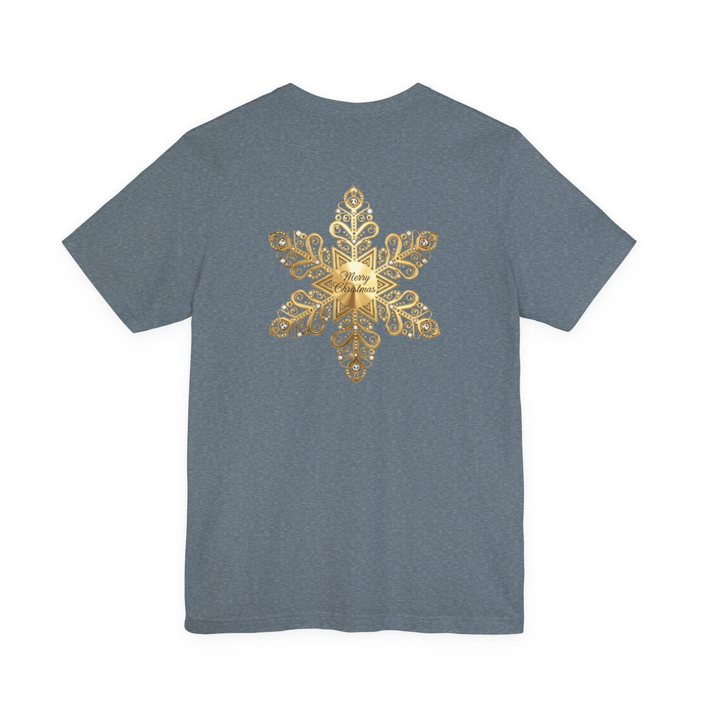 Gold Snowflake Tee | Ornate Metallic Snowflake Design - Etna Gift