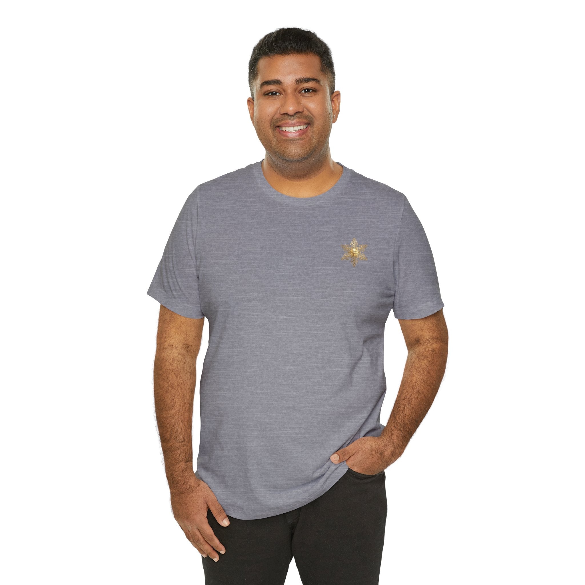 Gold Snowflake Tee | Ornate Metallic Snowflake Design - Etna Gift