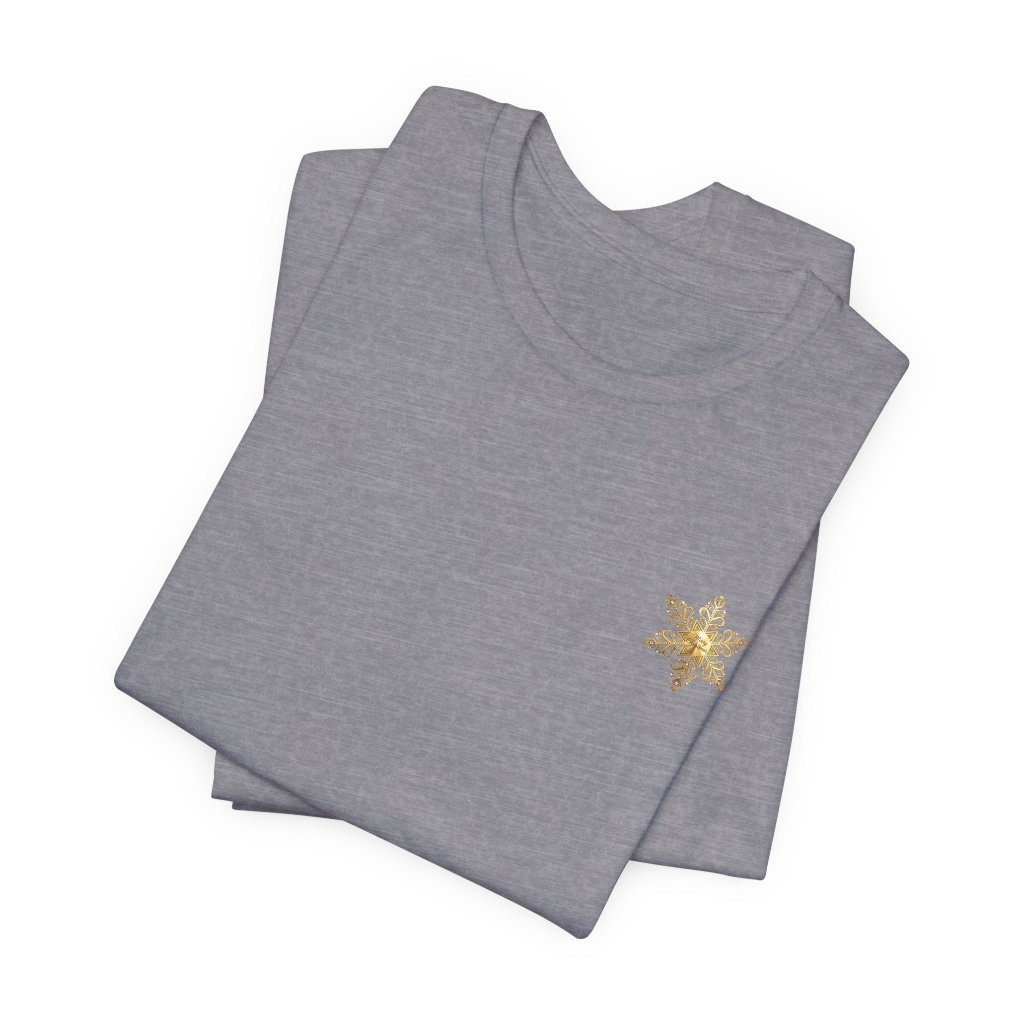 Gold Snowflake Tee | Ornate Metallic Snowflake Design - Etna Gift