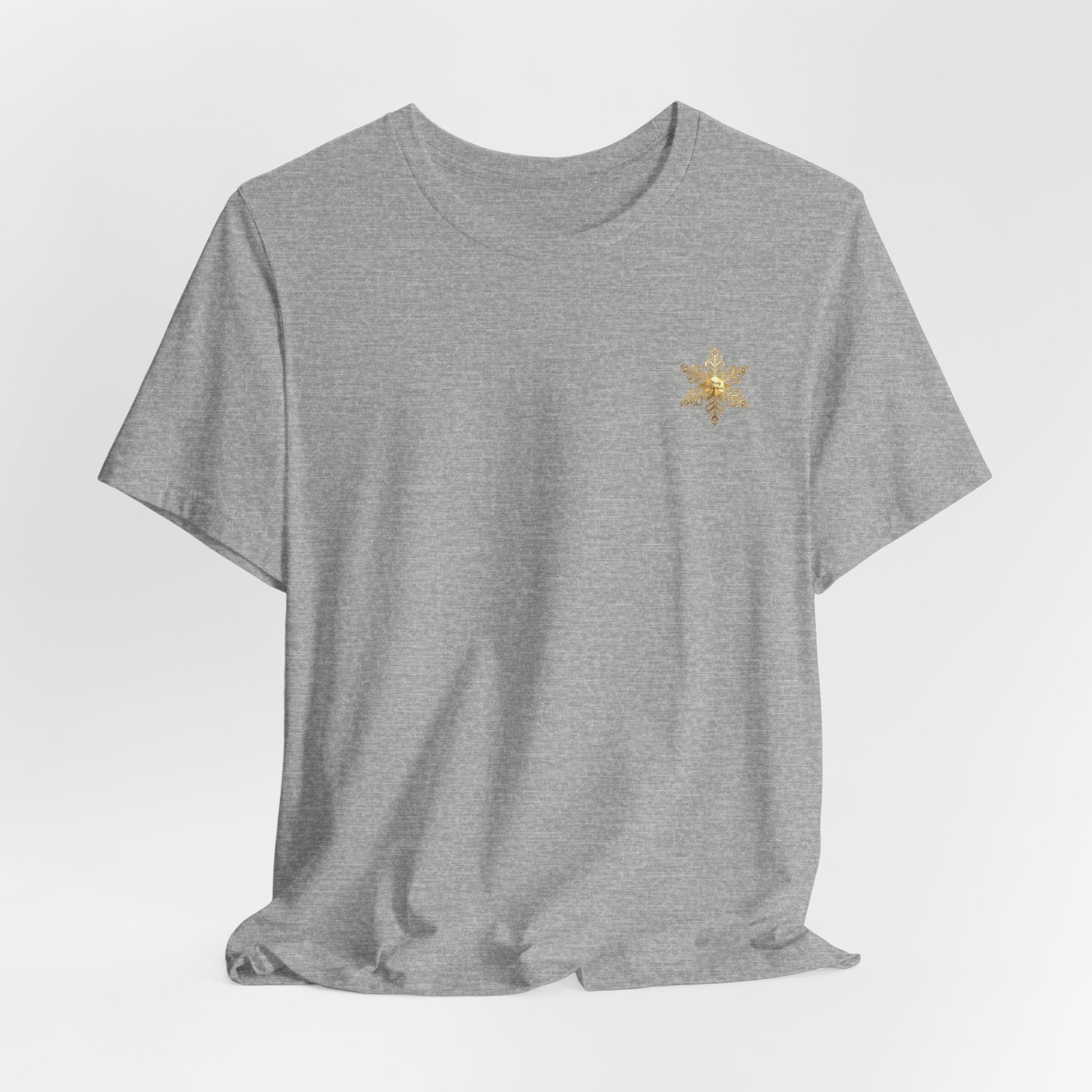 Gold Snowflake Tee | Ornate Metallic Snowflake Design - Etna Gift