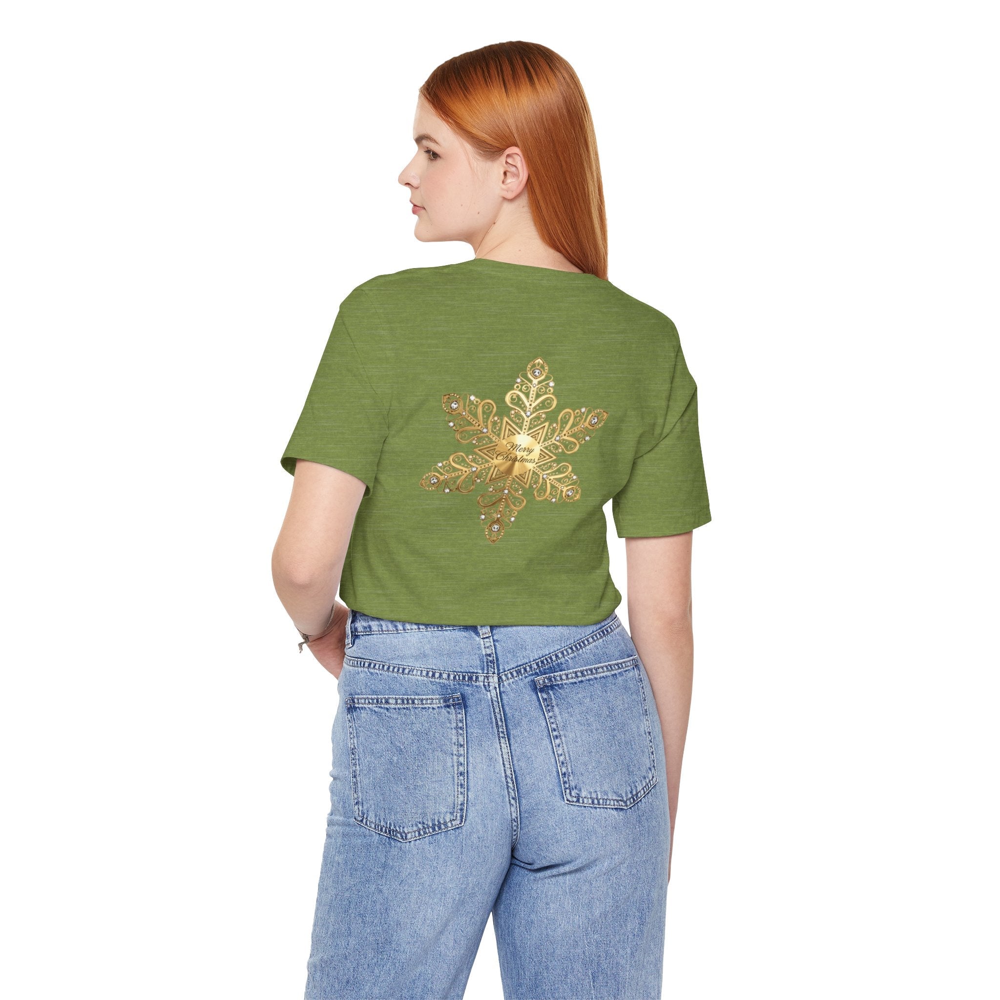 Gold Snowflake Tee | Ornate Metallic Snowflake Design - Etna Gift