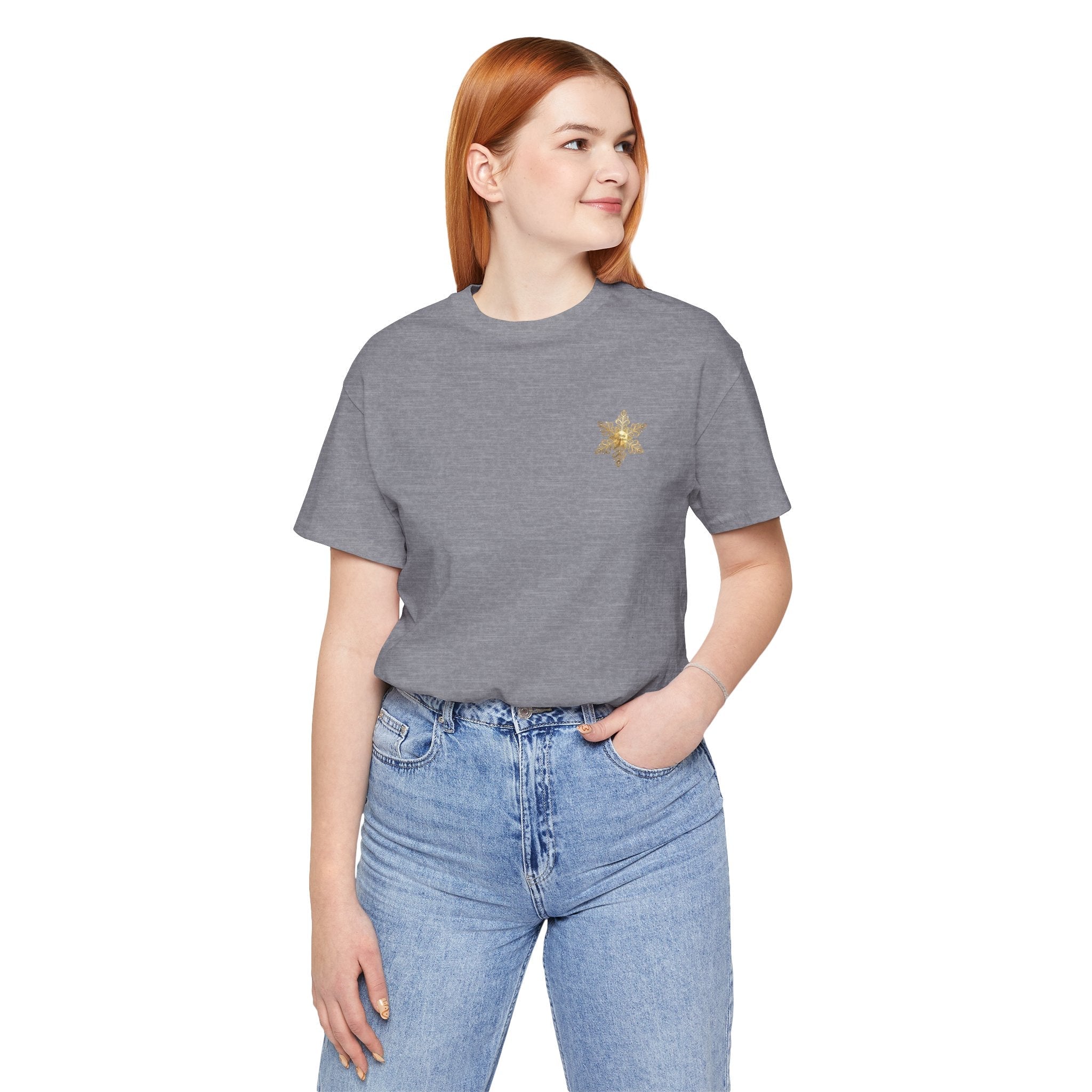 Gold Snowflake Tee | Ornate Metallic Snowflake Design - Etna Gift