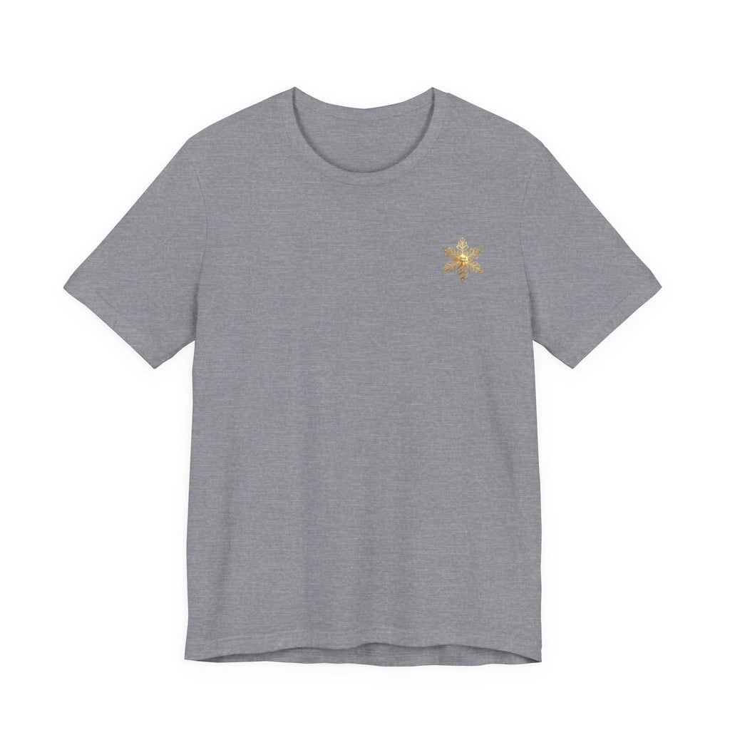 Gold Snowflake Tee | Ornate Metallic Snowflake Design - Etna Gift