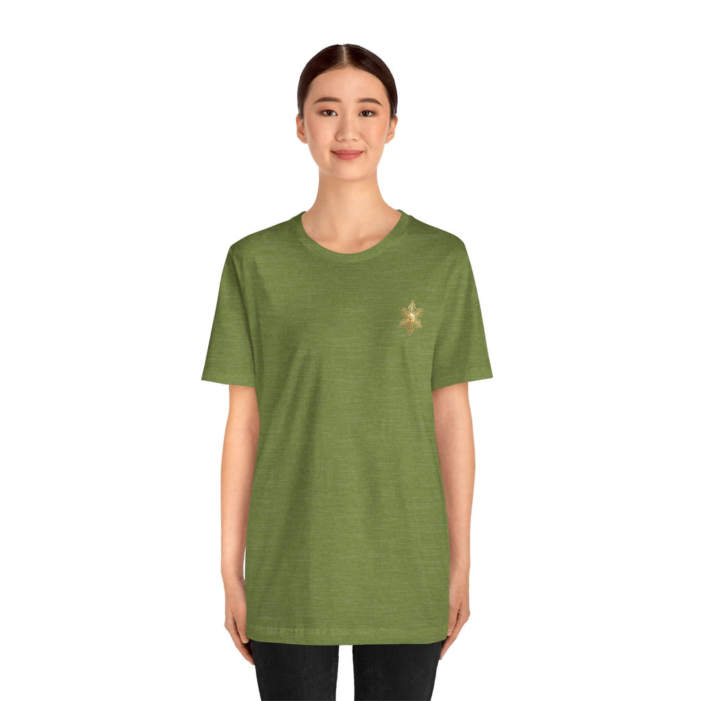 Gold Snowflake Tee | Ornate Metallic Snowflake Design - Etna Gift