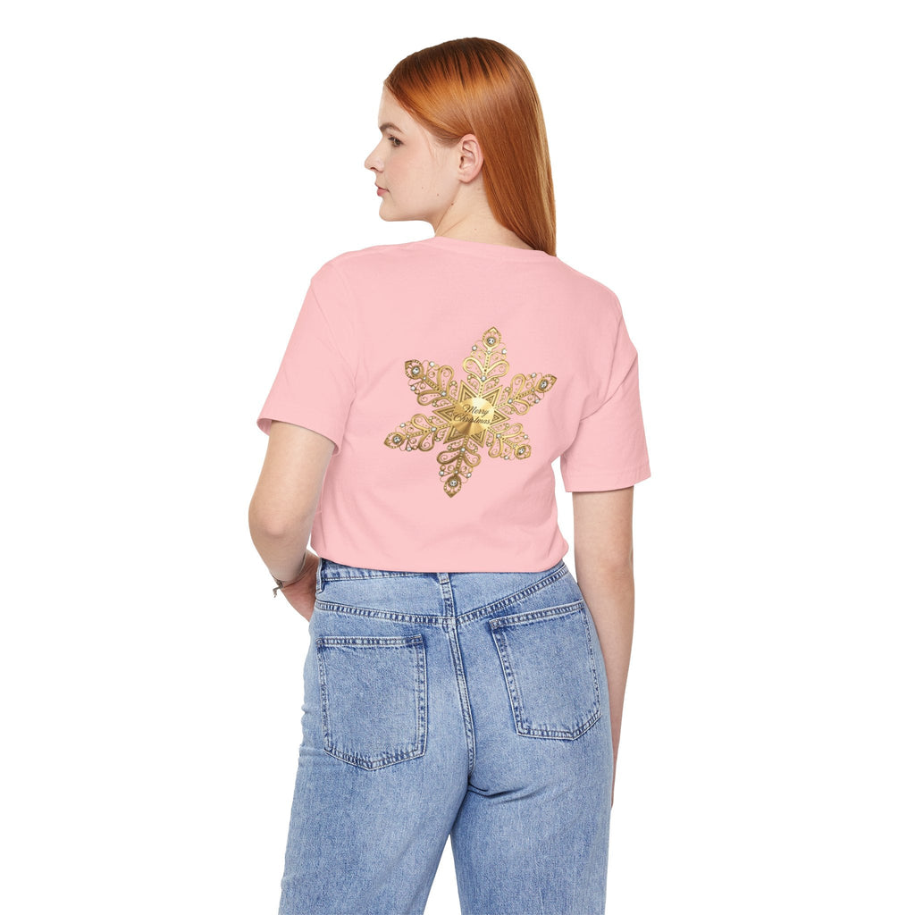 Gold Snowflake Tee | Ornate Metallic Snowflake Design - Etna Gift