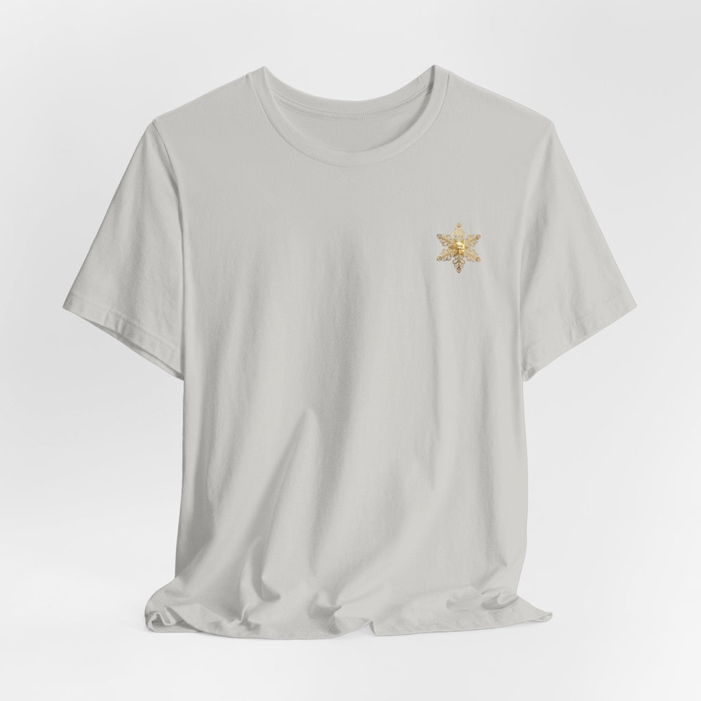 Gold Snowflake Tee | Ornate Metallic Snowflake Design - Etna Gift