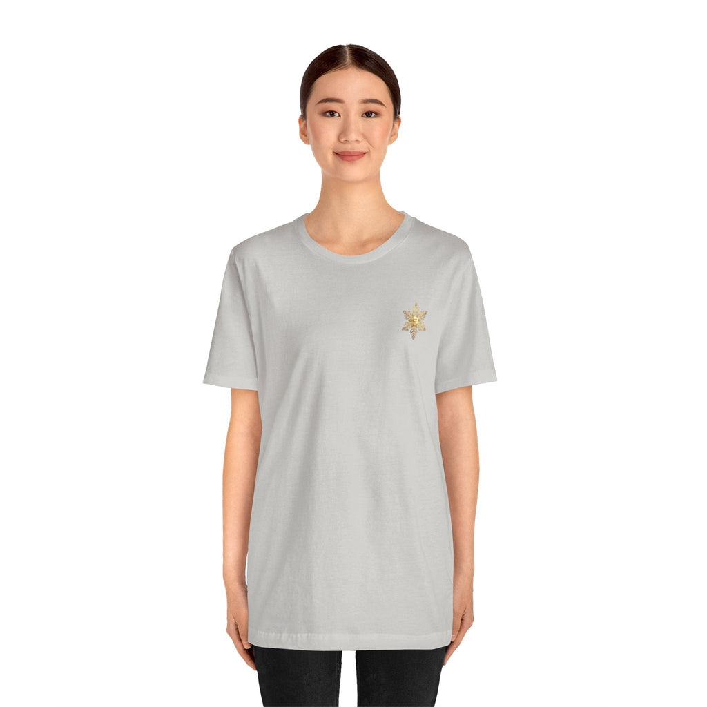 Gold Snowflake Tee | Ornate Metallic Snowflake Design - Etna Gift