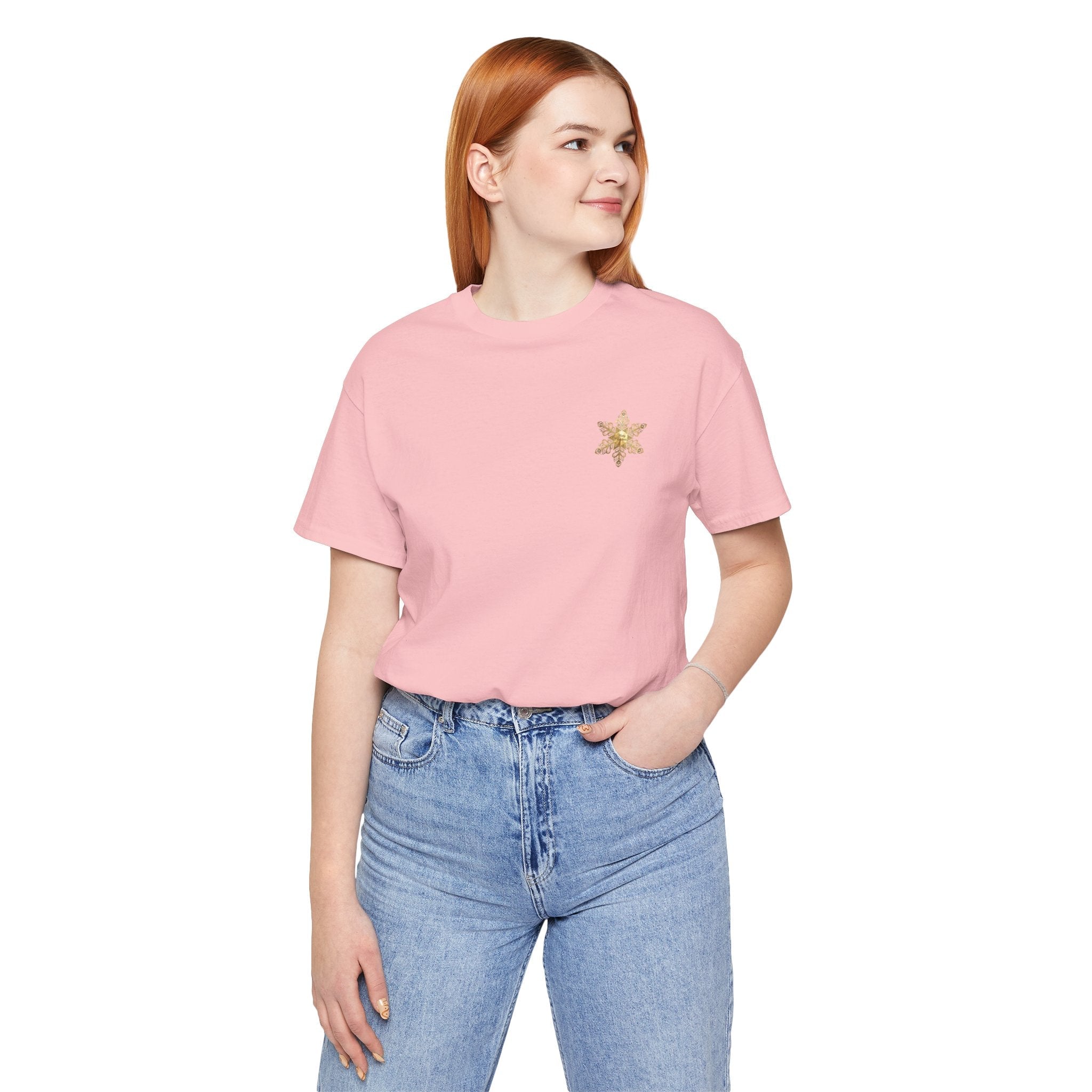 Gold Snowflake Tee | Ornate Metallic Snowflake Design - Etna Gift