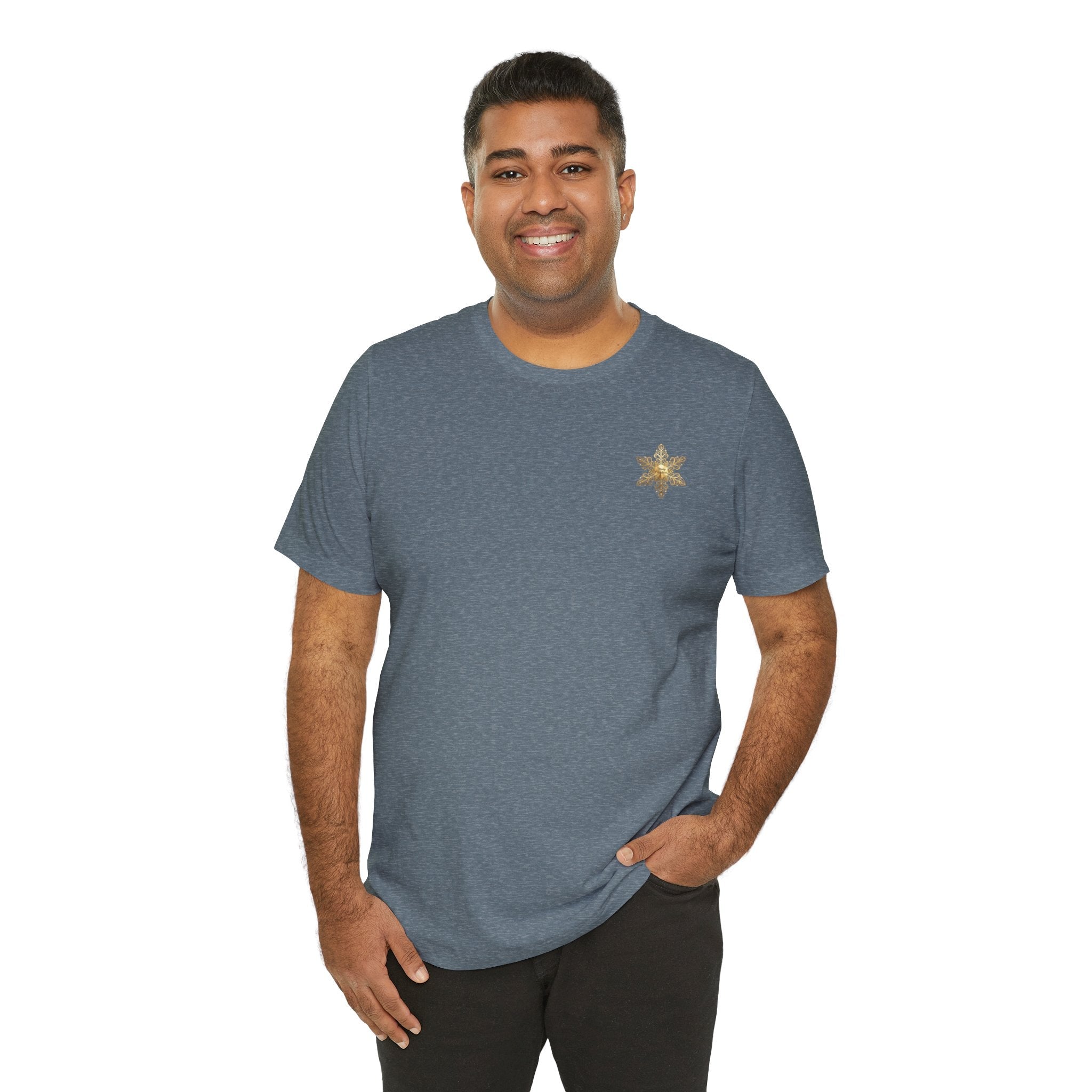 Gold Snowflake Tee | Ornate Metallic Snowflake Design - Etna Gift