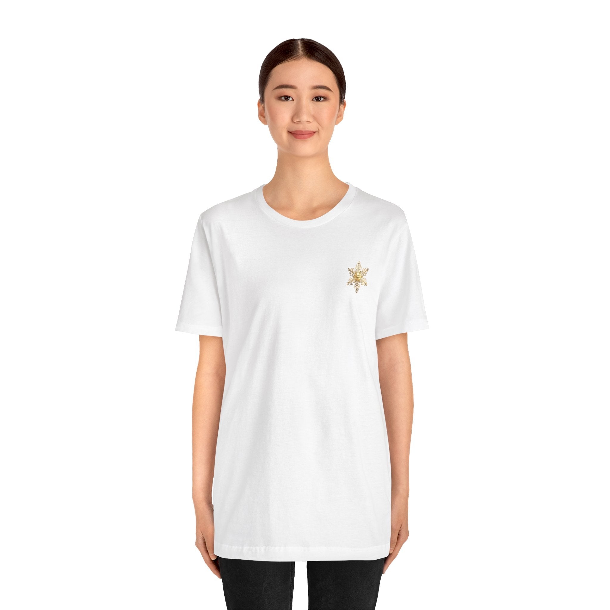 Gold Snowflake Tee | Ornate Metallic Snowflake Design - Etna Gift