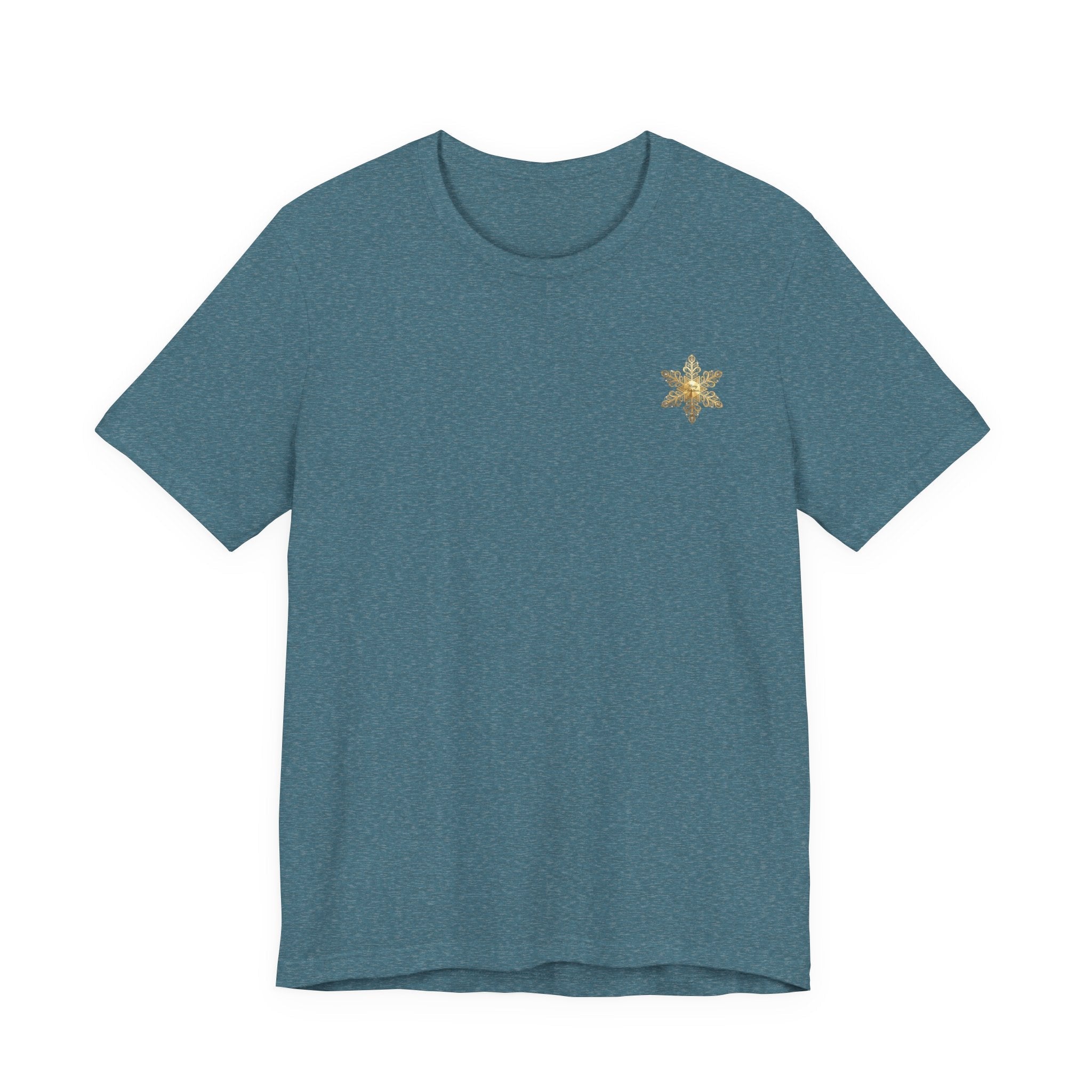 Gold Snowflake Tee | Ornate Metallic Snowflake Design - Etna Gift