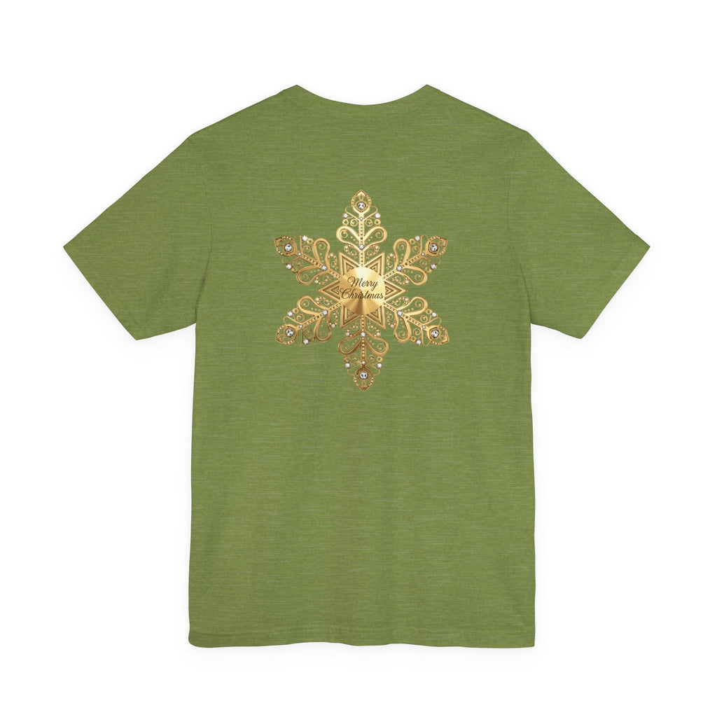 Gold Snowflake Tee | Ornate Metallic Snowflake Design - Etna Gift