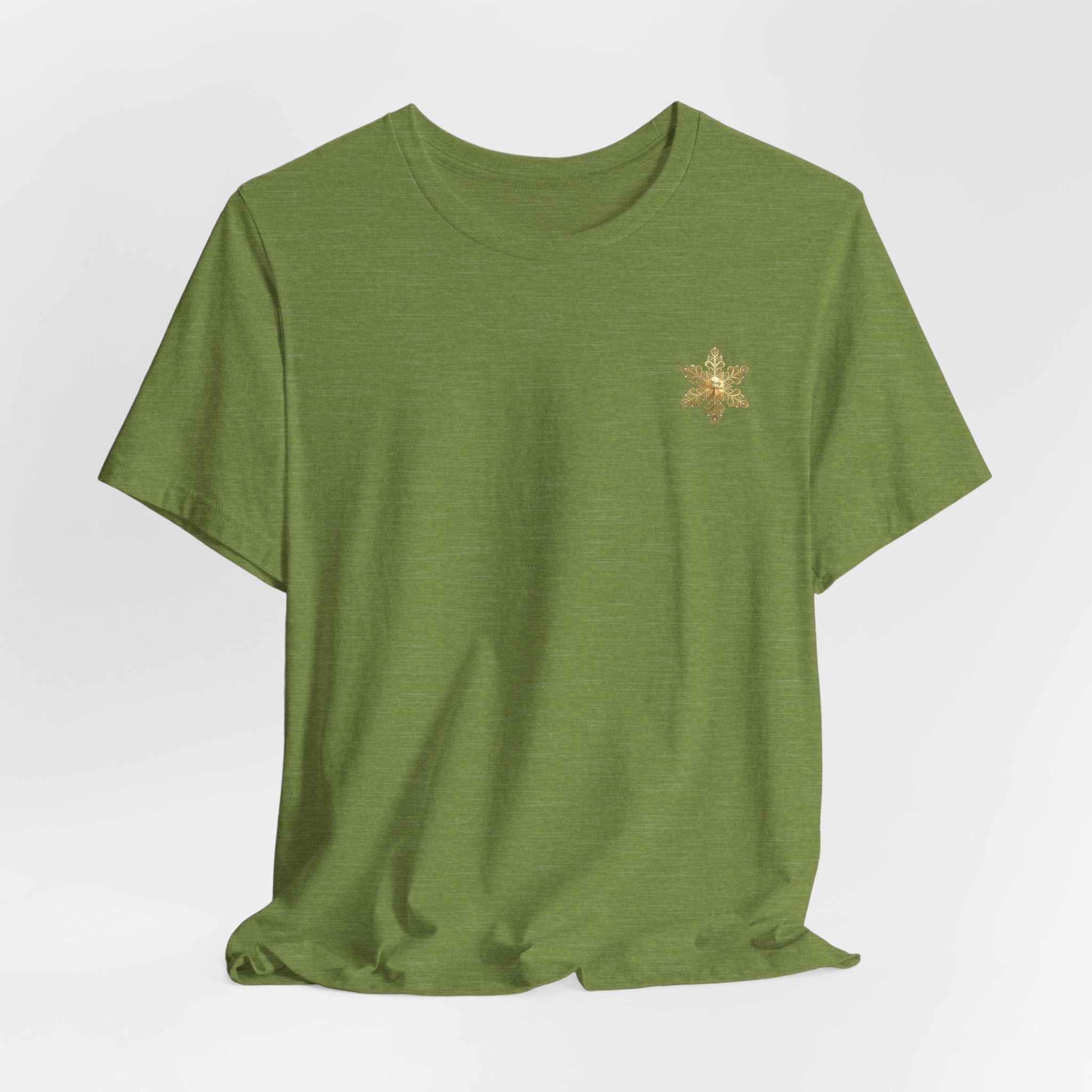 Gold Snowflake Tee | Ornate Metallic Snowflake Design - Etna Gift