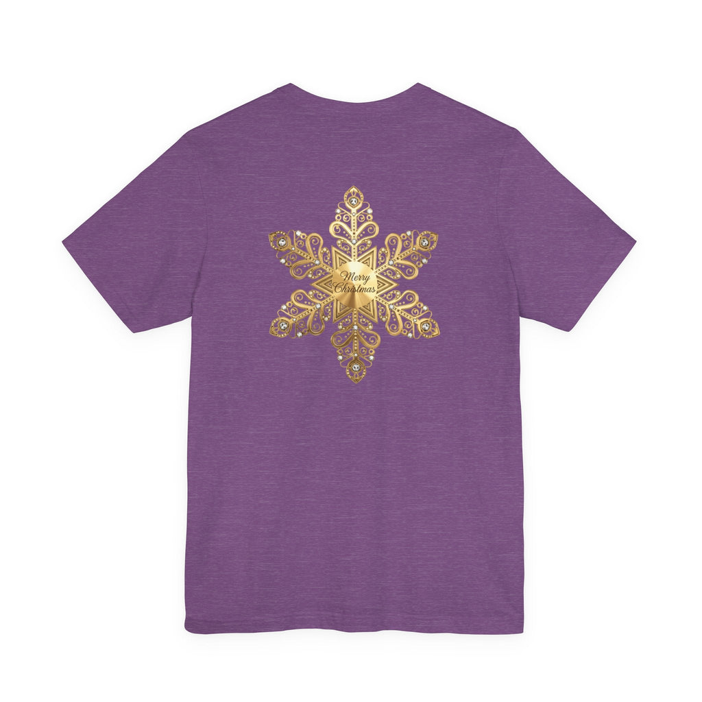 Gold Snowflake Tee | Ornate Metallic Snowflake Design - Etna Gift