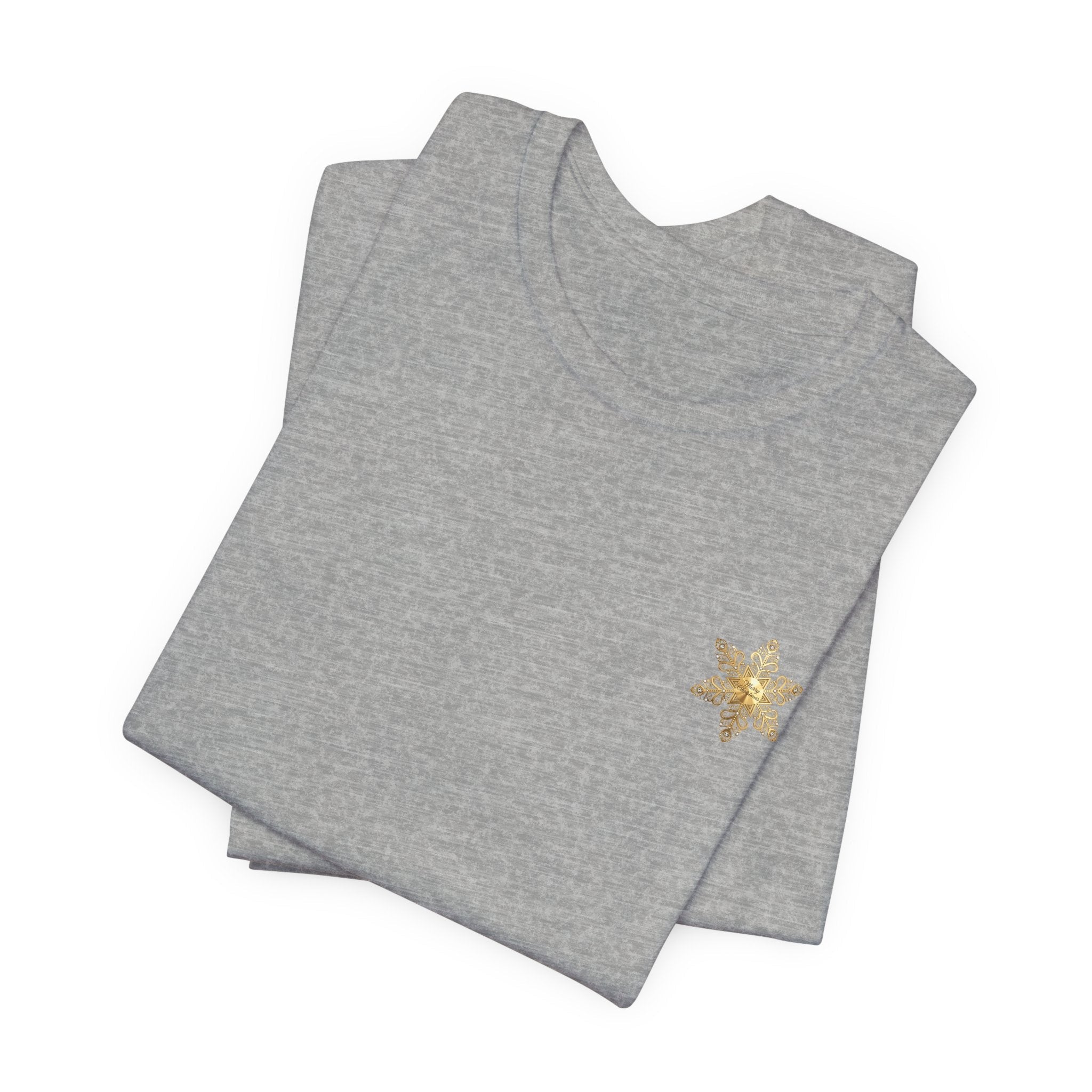 Gold Snowflake Tee | Ornate Metallic Snowflake Design - Etna Gift