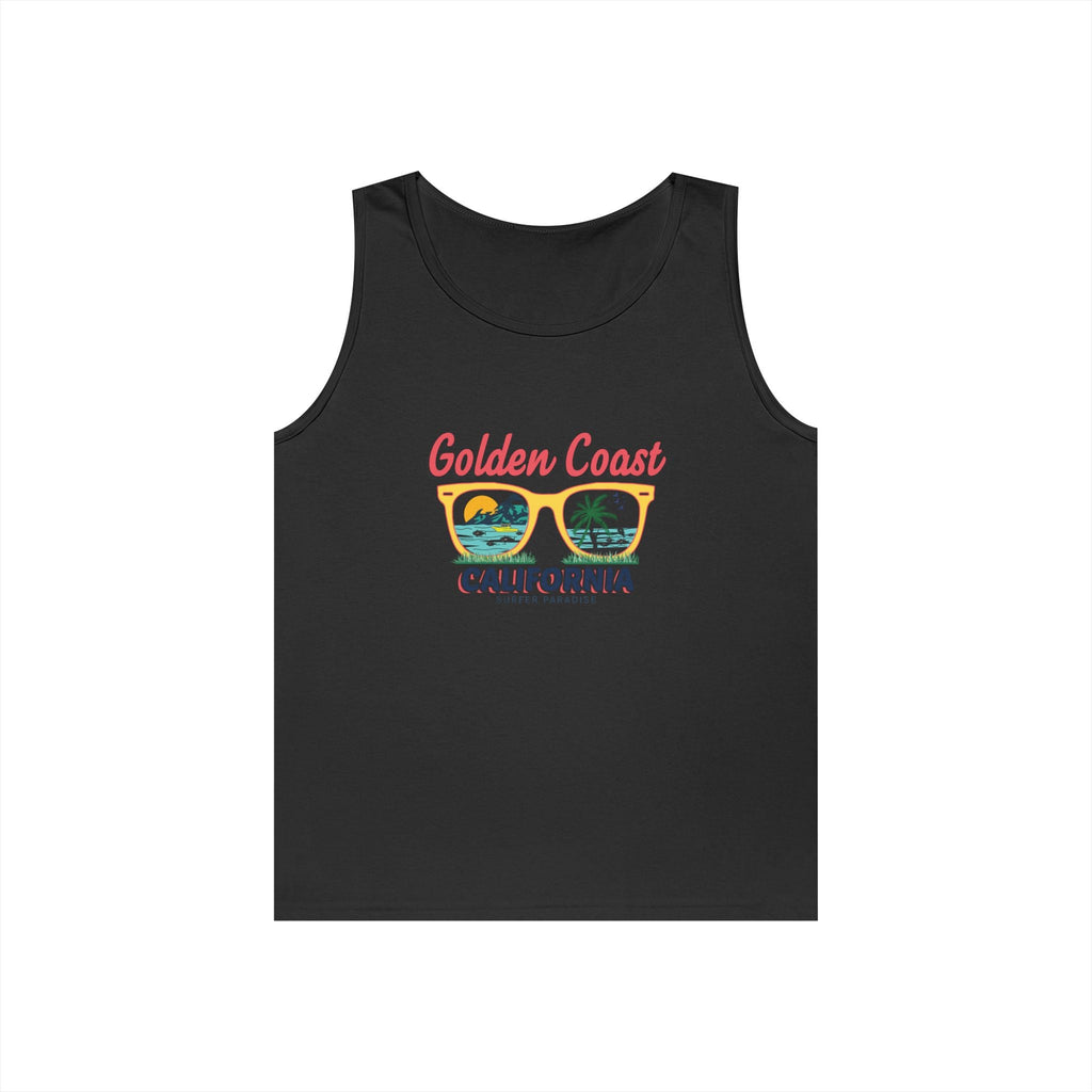 Golden Coast California Tank Top Vintage Beach Palm Graphic - Etna Gift