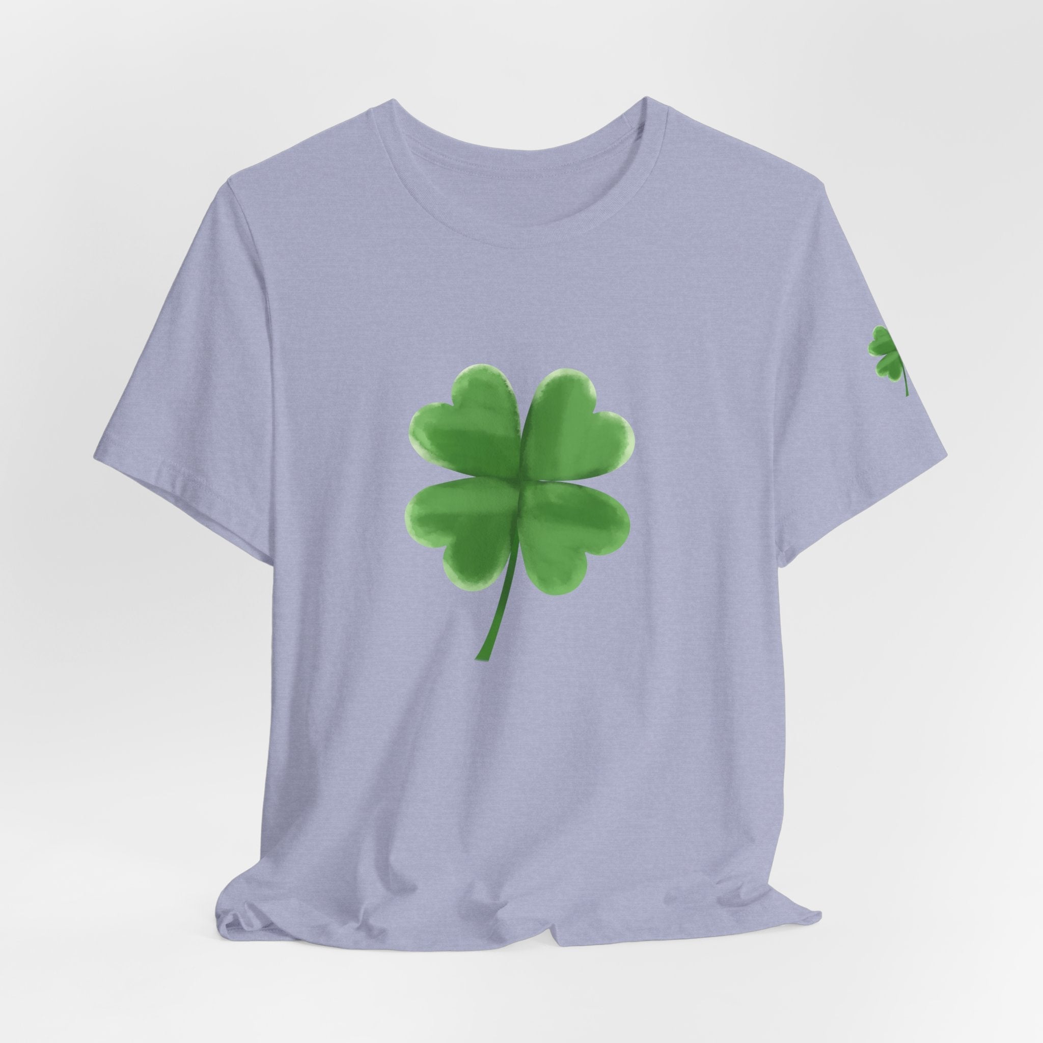 Green Four - Leaf Clover T-Shirt Lucky Shamrock Tee - Etna Gift