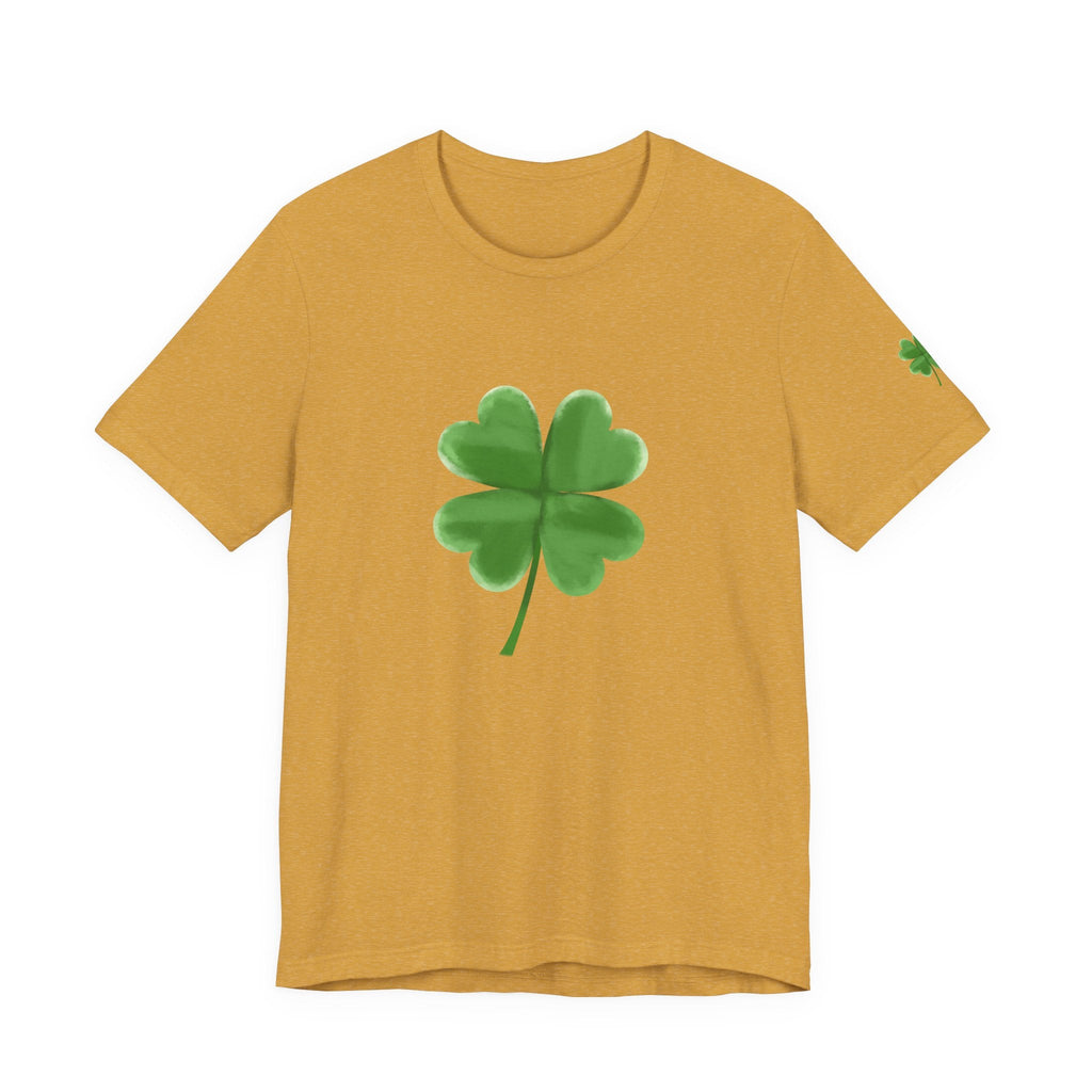 Green Four - Leaf Clover T-Shirt Lucky Shamrock Tee - Etna Gift
