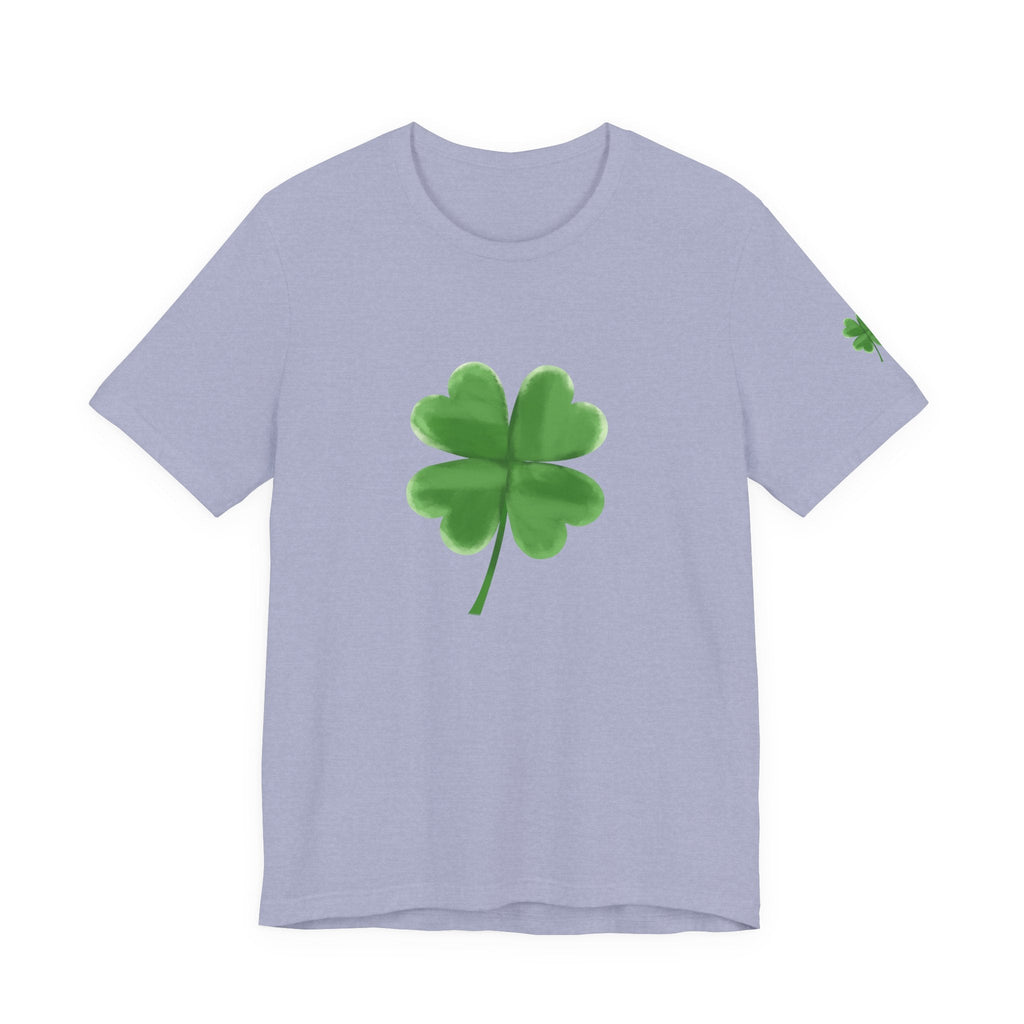 Green Four - Leaf Clover T-Shirt Lucky Shamrock Tee - Etna Gift