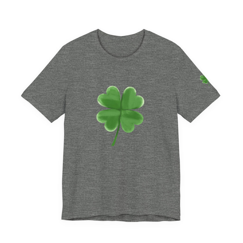Green Four - Leaf Clover T-Shirt Lucky Shamrock Tee - Etna Gift