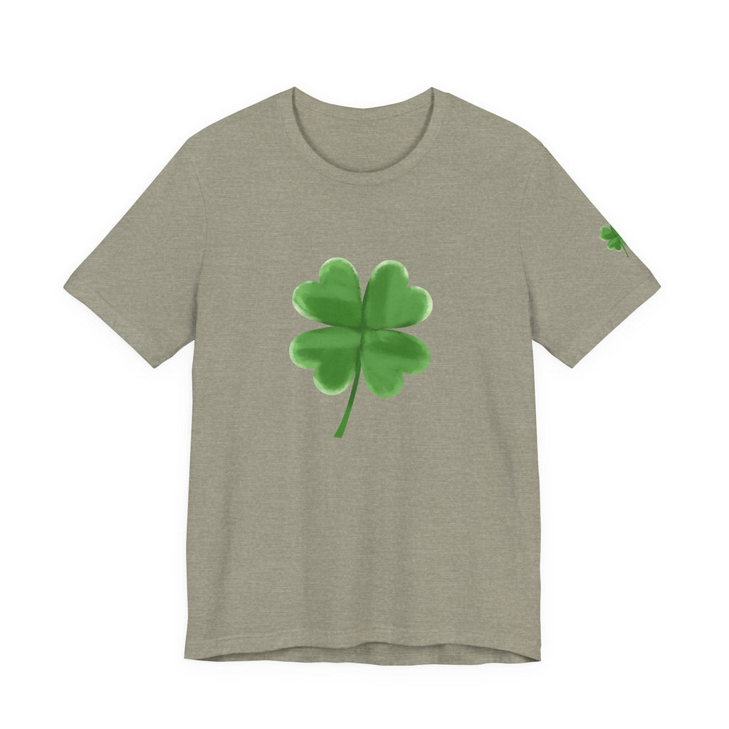 Green Four - Leaf Clover T-Shirt Lucky Shamrock Tee - Etna Gift