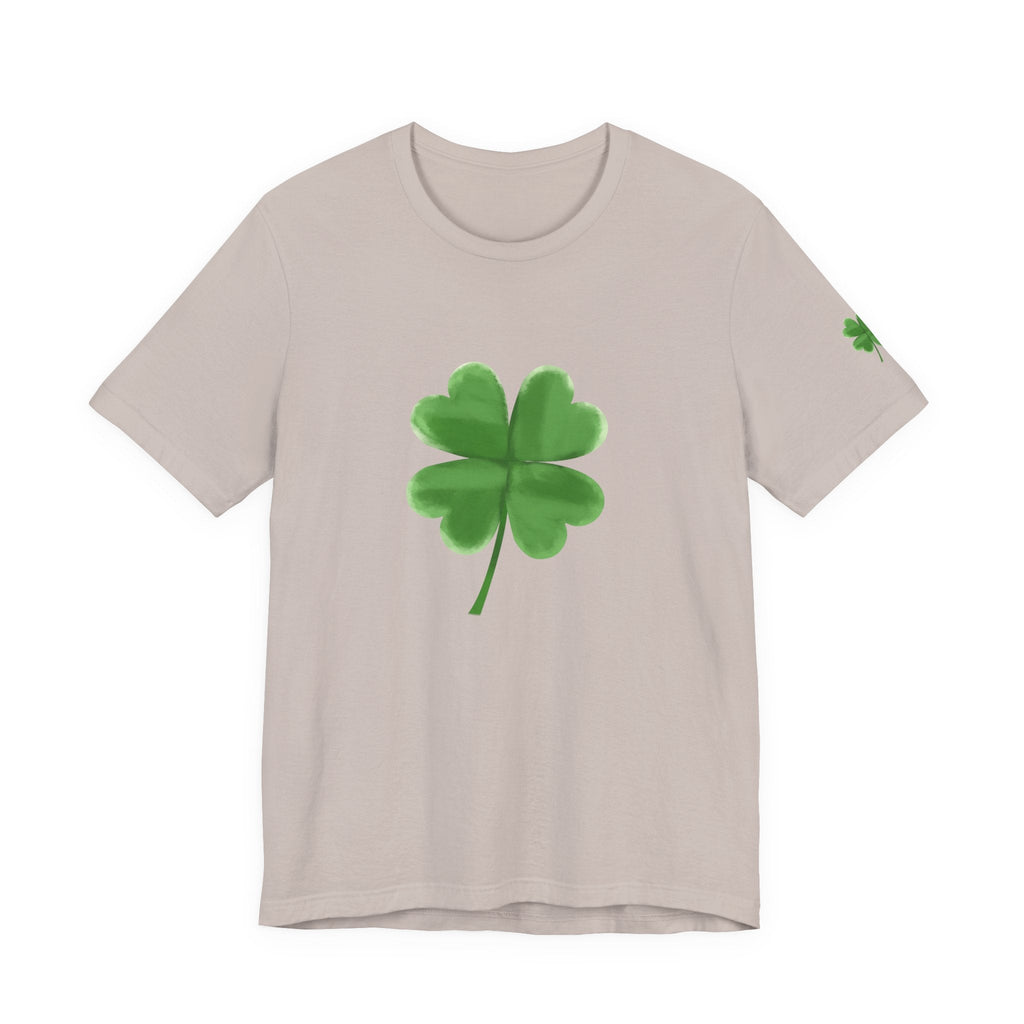 Green Four - Leaf Clover T-Shirt Lucky Shamrock Tee - Etna Gift