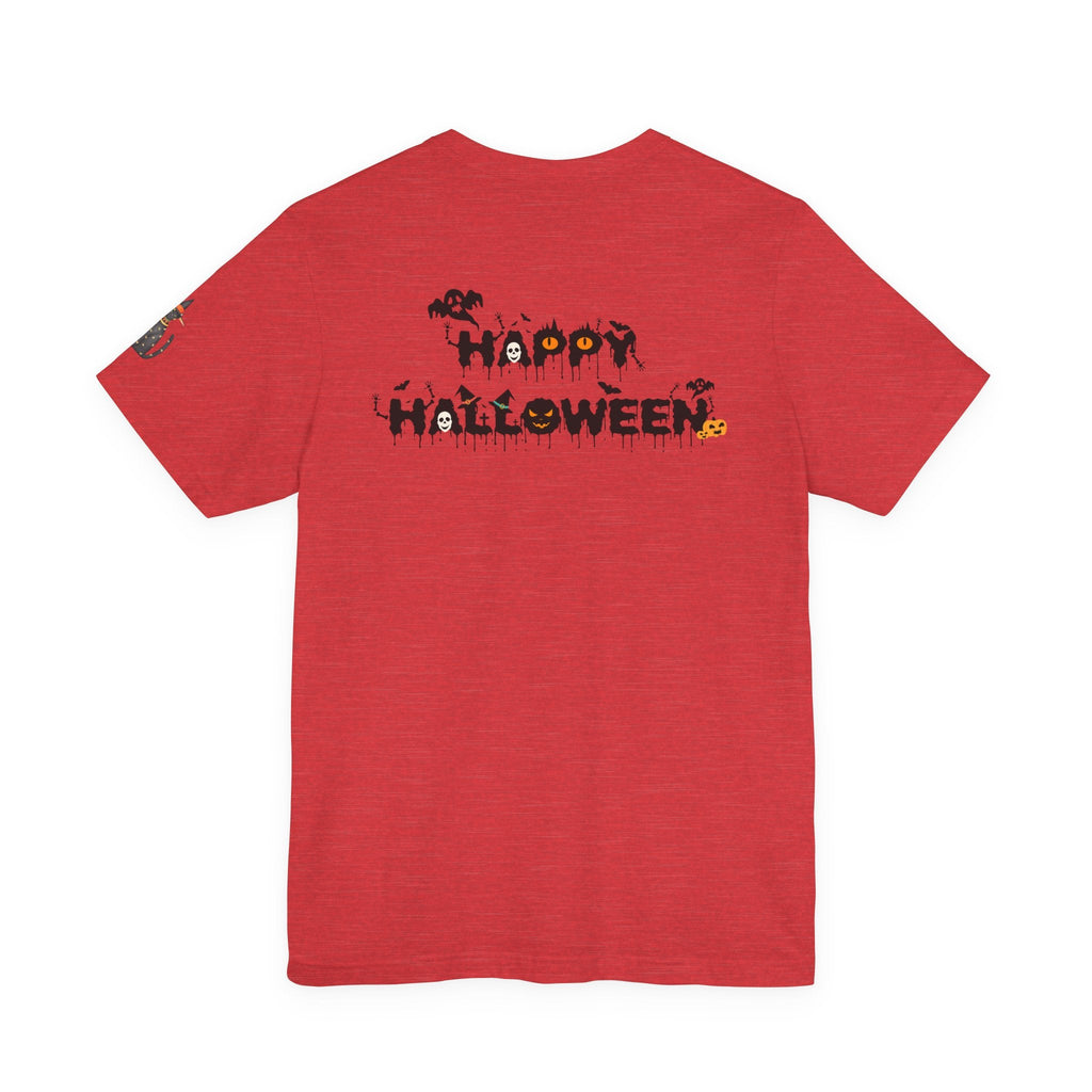 Halloween Cat Tee, Spooky Cat Shirt, Unisex Halloween T-Shirt, Pumpkin Cat Apparel, Halloween Costume Tee - Etna Gift