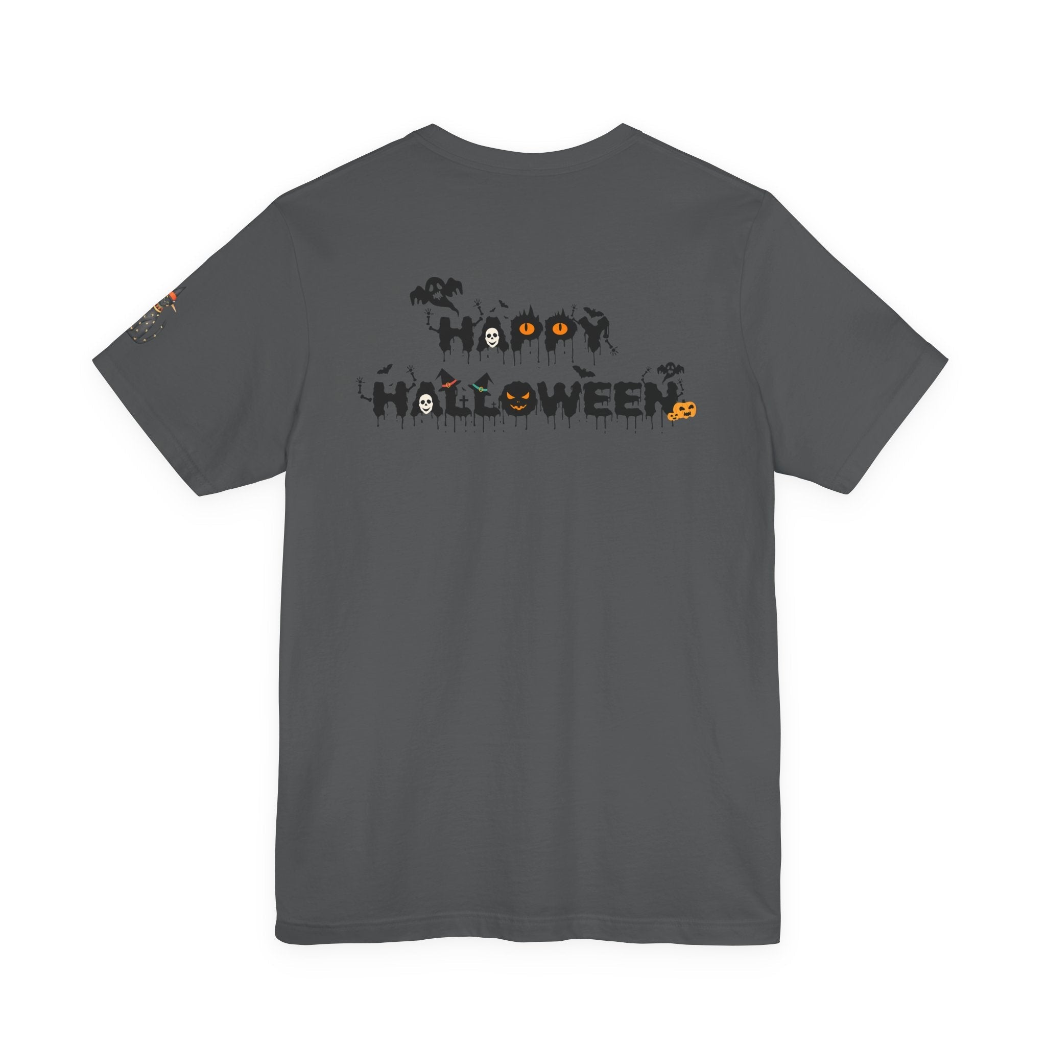 Halloween Cat Tee, Spooky Cat Shirt, Unisex Halloween T-Shirt, Pumpkin Cat Apparel, Halloween Costume Tee - Etna Gift