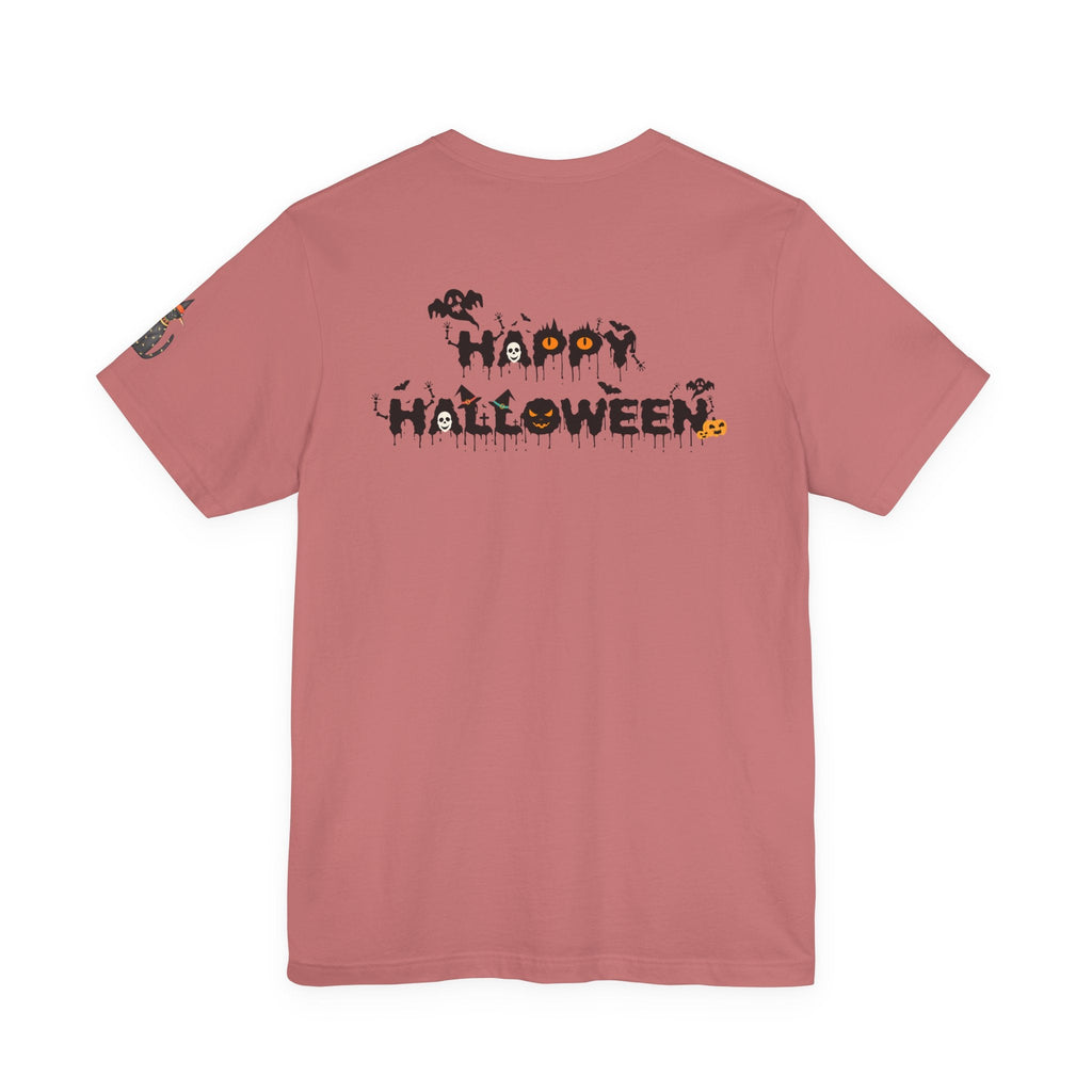 Halloween Cat Tee, Spooky Cat Shirt, Unisex Halloween T-Shirt, Pumpkin Cat Apparel, Halloween Costume Tee - Etna Gift