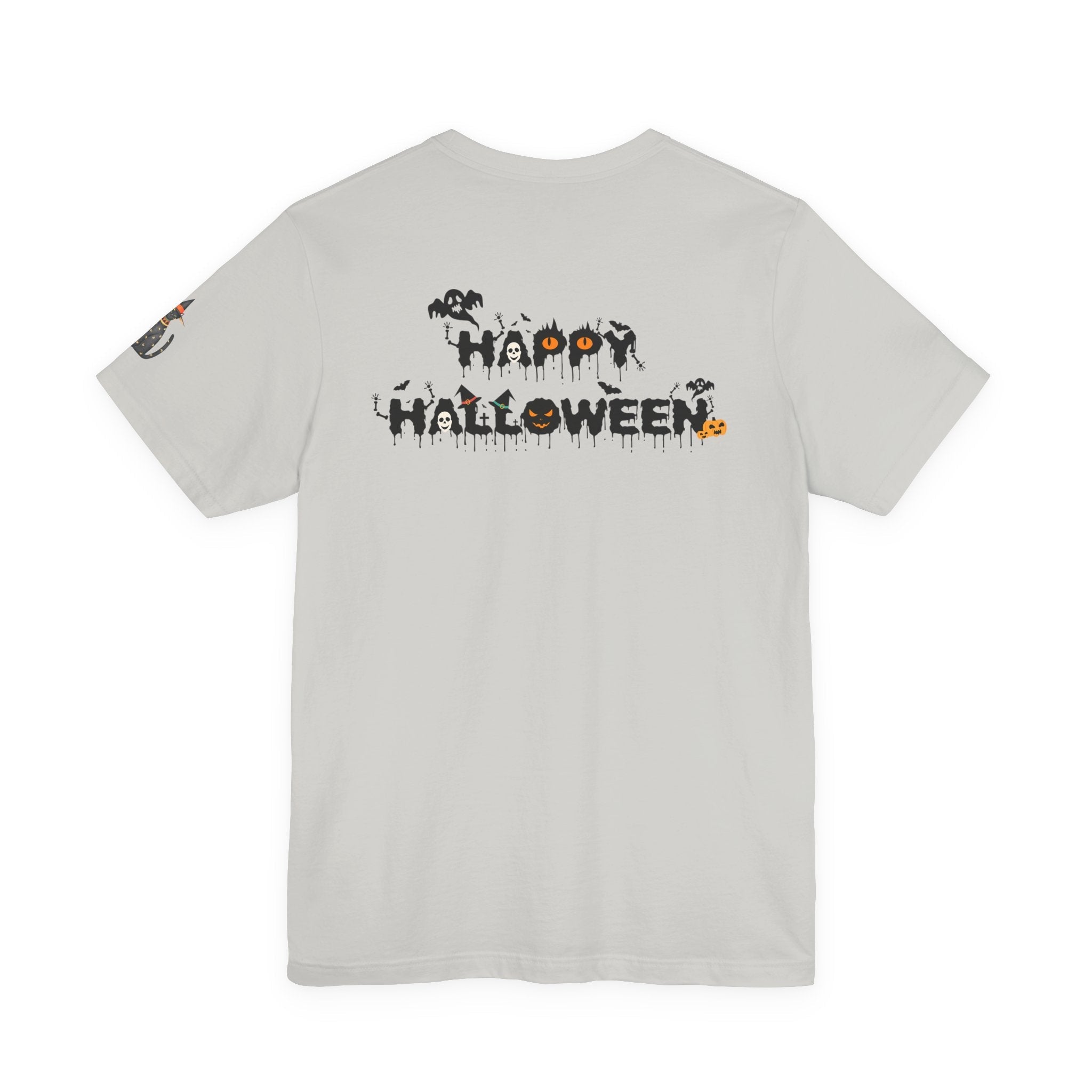 Halloween Cat Tee, Spooky Cat Shirt, Unisex Halloween T-Shirt, Pumpkin Cat Apparel, Halloween Costume Tee - Etna Gift