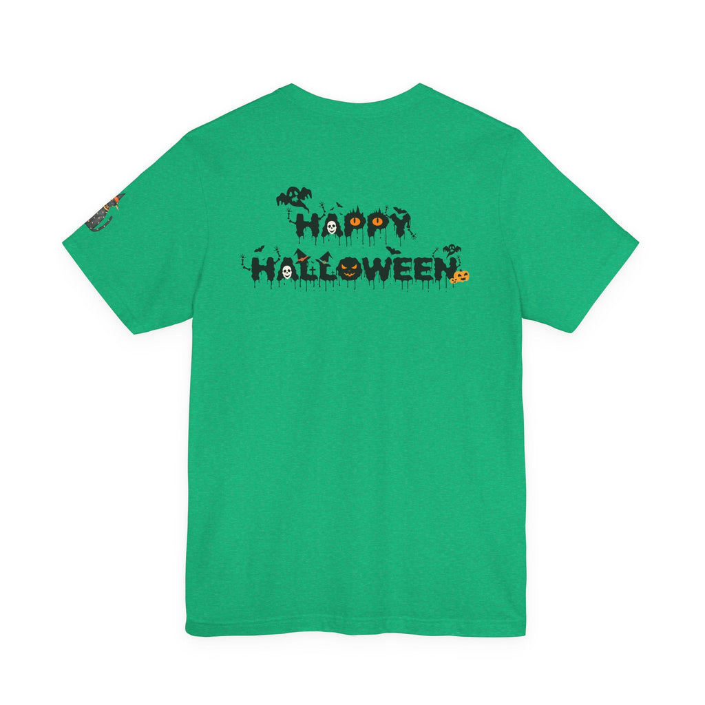 Halloween Cat Tee, Spooky Cat Shirt, Unisex Halloween T-Shirt, Pumpkin Cat Apparel, Halloween Costume Tee - Etna Gift