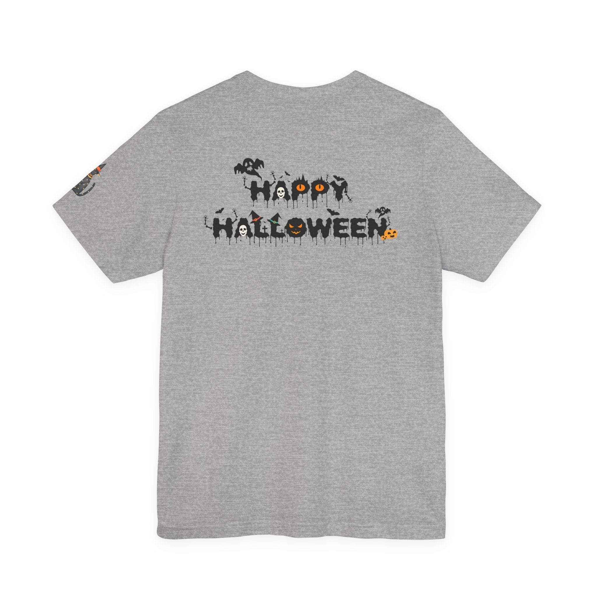 Halloween Cat Tee, Spooky Cat Shirt, Unisex Halloween T-Shirt, Pumpkin Cat Apparel, Halloween Costume Tee - Etna Gift