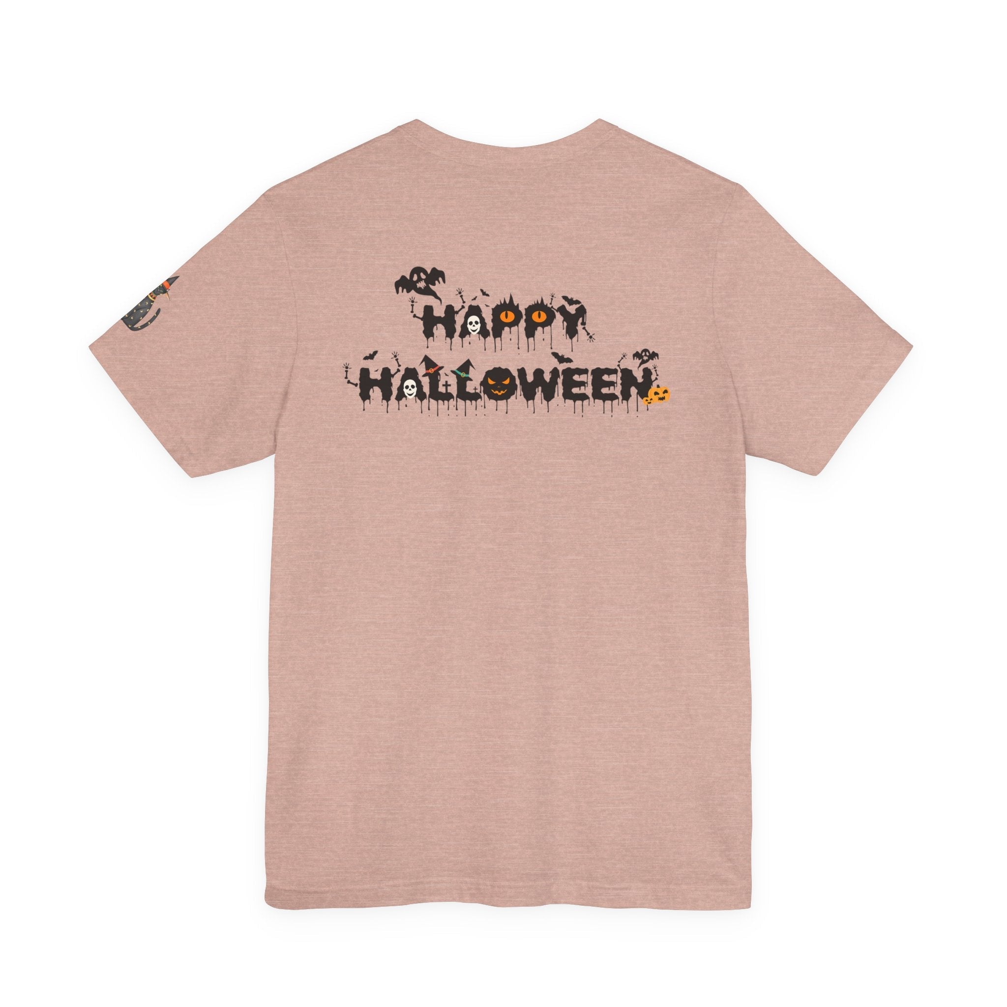 Halloween Cat Tee, Spooky Cat Shirt, Unisex Halloween T-Shirt, Pumpkin Cat Apparel, Halloween Costume Tee - Etna Gift
