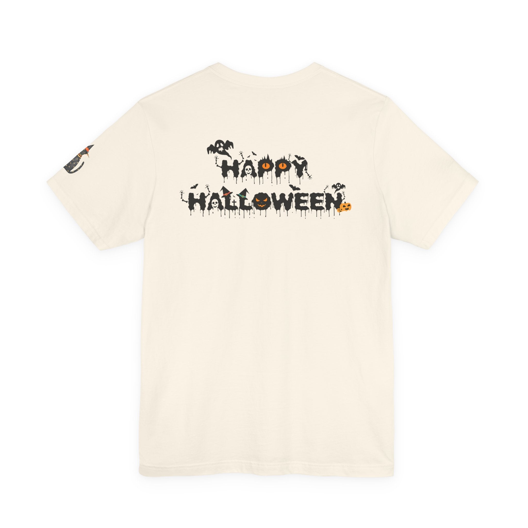 Halloween Cat Tee, Spooky Cat Shirt, Unisex Halloween T-Shirt, Pumpkin Cat Apparel, Halloween Costume Tee - Etna Gift