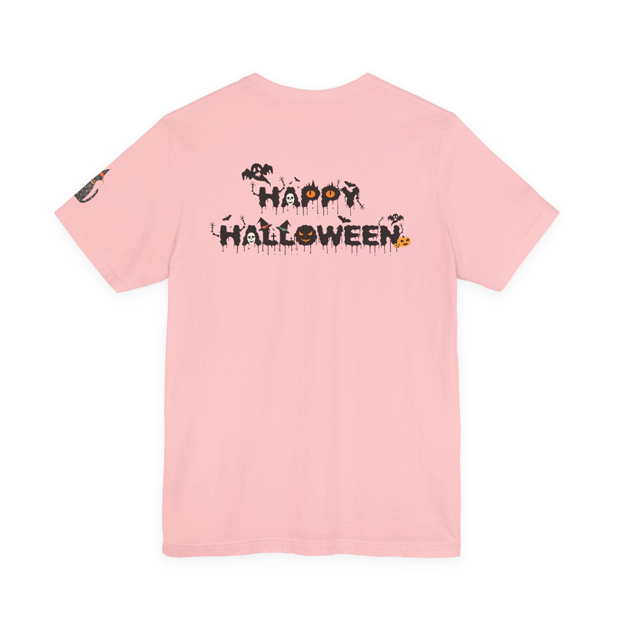 Halloween Cat Tee, Spooky Cat Shirt, Unisex Halloween T-Shirt, Pumpkin Cat Apparel, Halloween Costume Tee - Etna Gift