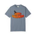 Halloween Icons T-Shirt — "Happy Halloween" Graphic Tee with Spooky Back Illustrations - Etna Gift